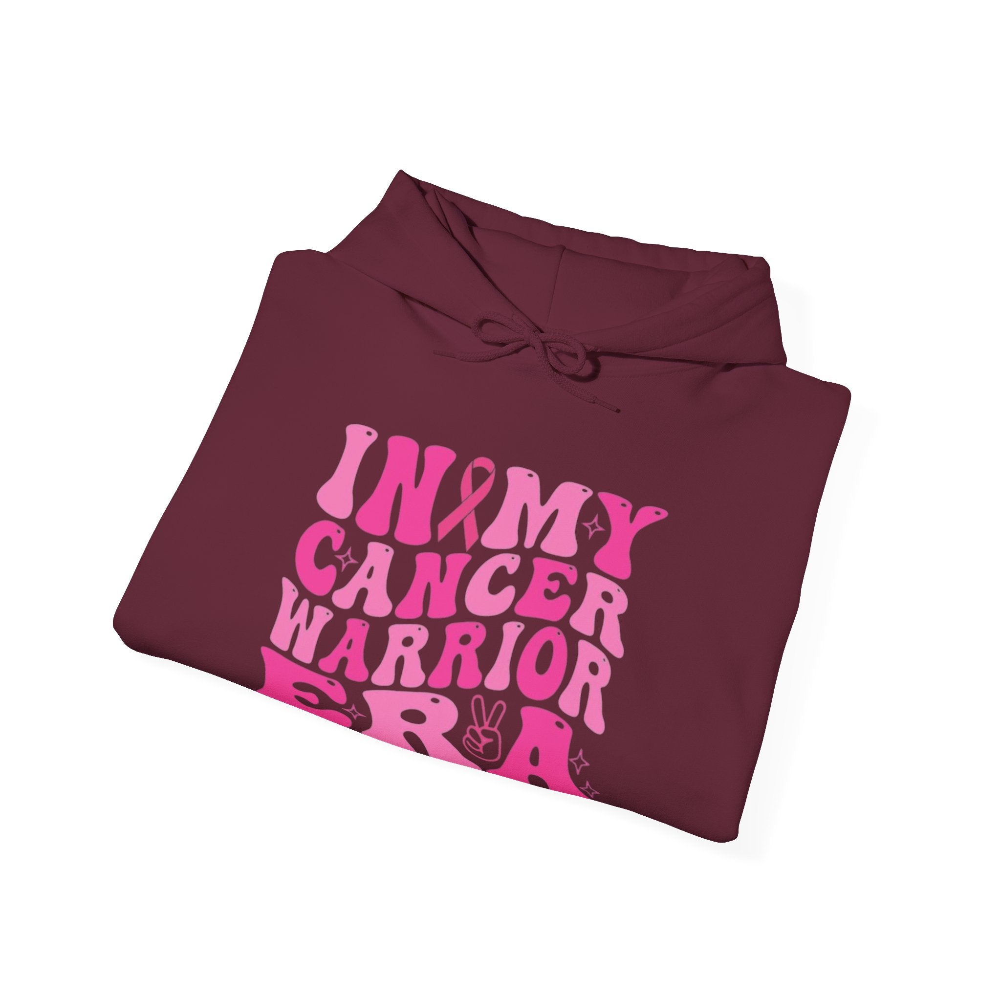 Pink Cancer Warrior Hoodie | Unisex Heavy Blend™ Hooded Sweatshirt for Support, Awareness, Gifts, October Events, Comfortable Wear