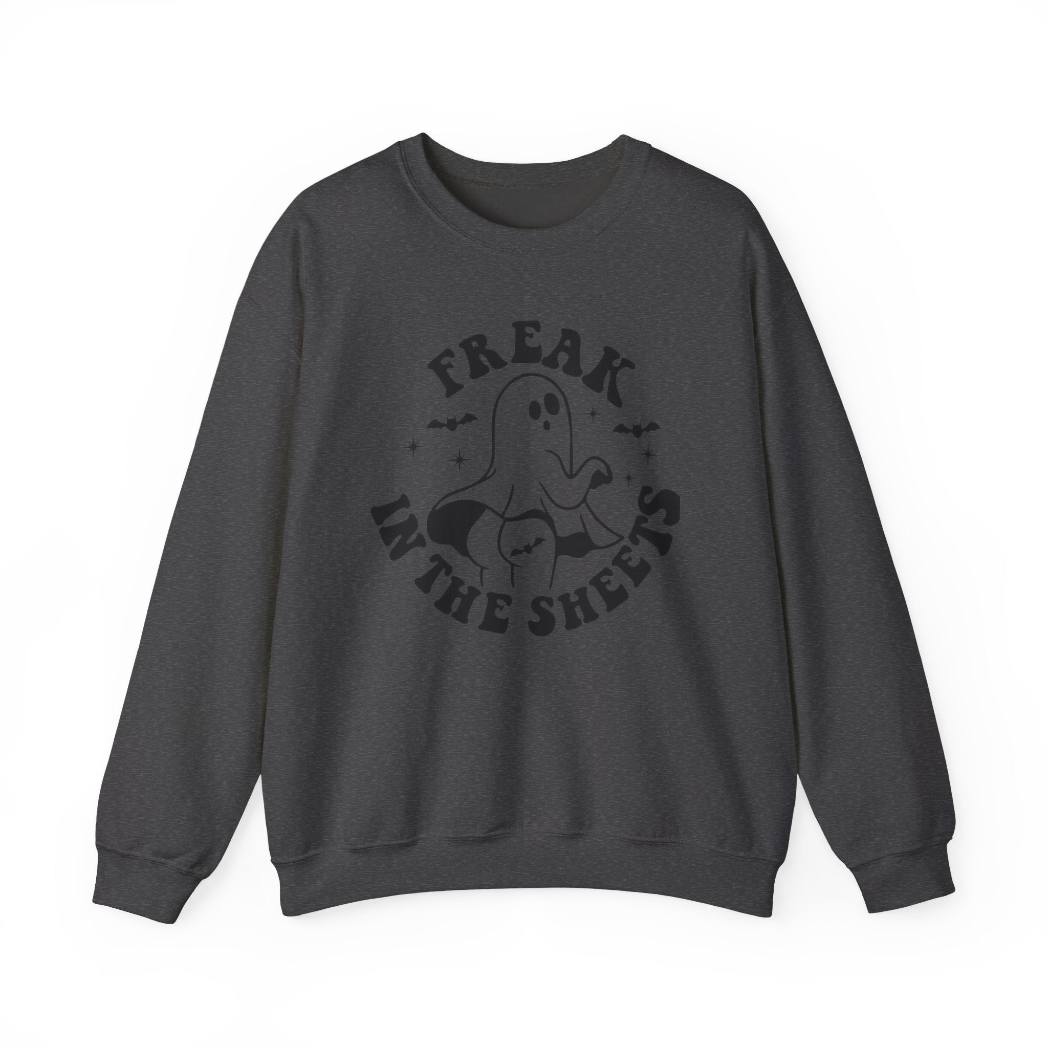 Ghostly Humor Crewneck Sweatshirt: Perfect for Halloween, Cozy Nights, Casual Wear, Ghost Lover Gift, Spooky Season Apparel