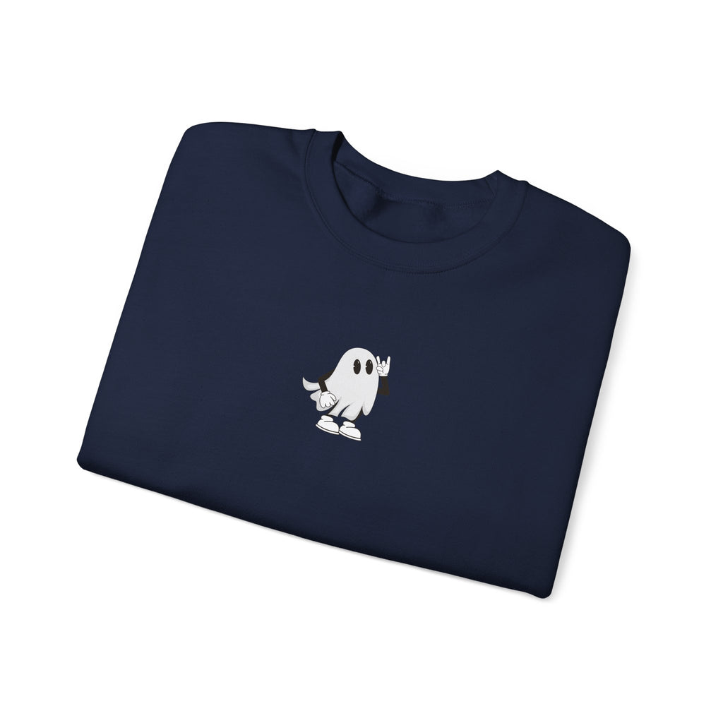 Wicked Cool Ghost Sweatshirt | Halloween Style, Cozy Crewneck, Unisex Fashion, Perfect Gift for Spooky Season, Trendy Streetwear
