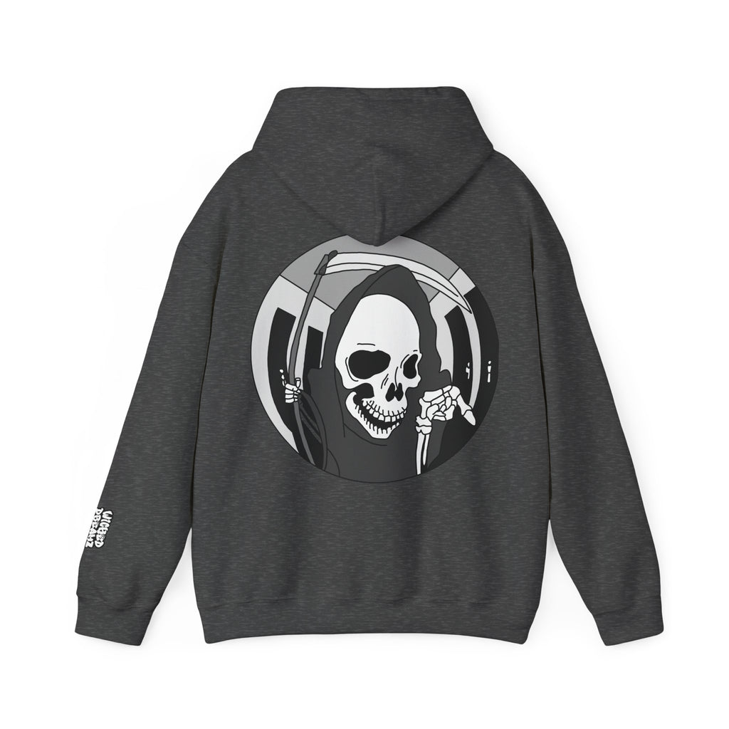 Gothic Grim Reaper Hoodie, Cozy Unisex Sweatshirt for Alternative Fashion Lovers, Perfect for Halloween & Casual Wear