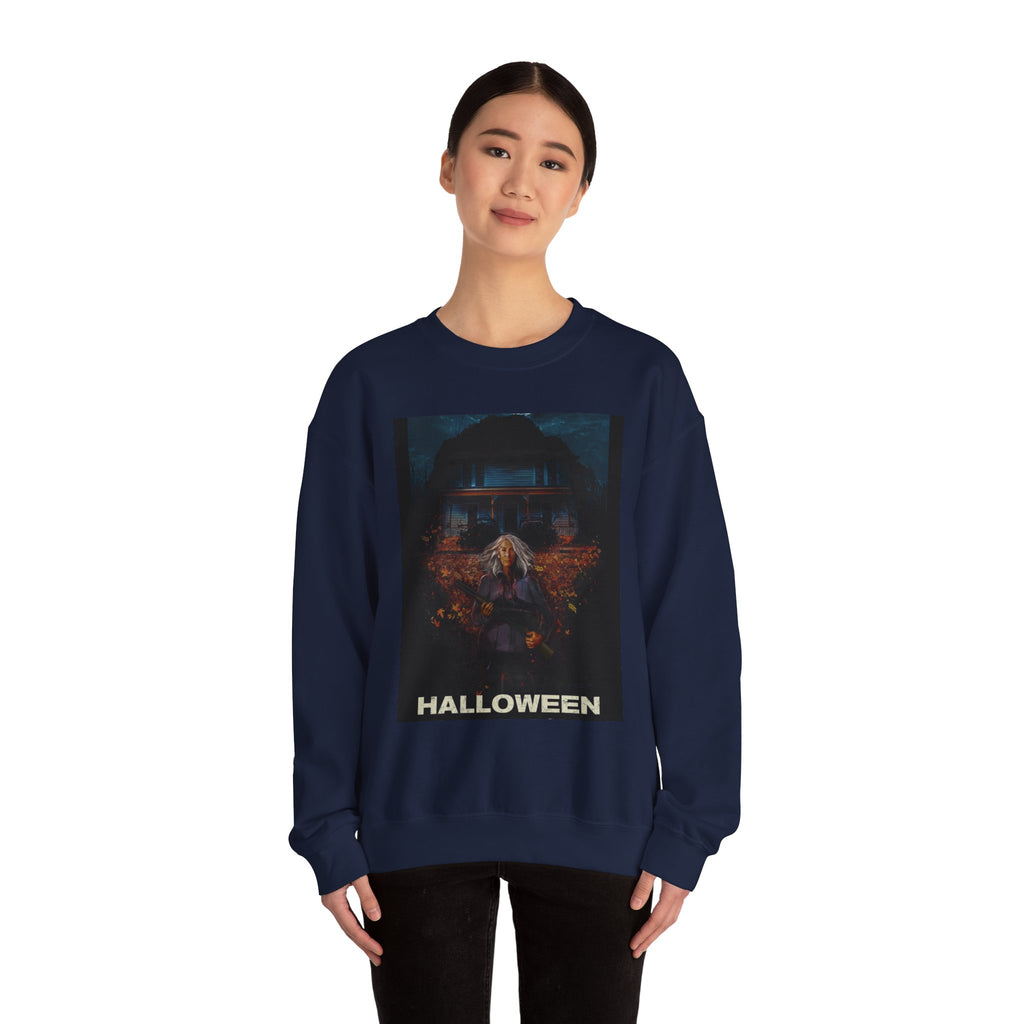 Halloween Crewneck Sweatshirt - Unisex Heavy Blend, Spooky Apparel, Cozy Halloween Outfit, October Festive Wear, Witchy Vibes