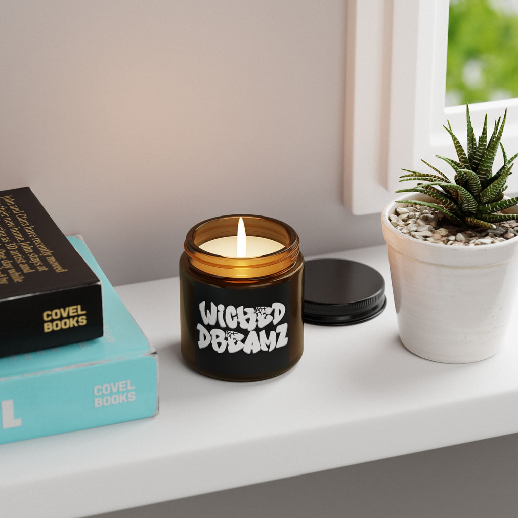 Wicked Dreams Scented Soy Candle - Relaxing Home Decor, Gift for Her, Aromatherapy, Birthday, Self-Care, Ambient Lighting, Black Jar