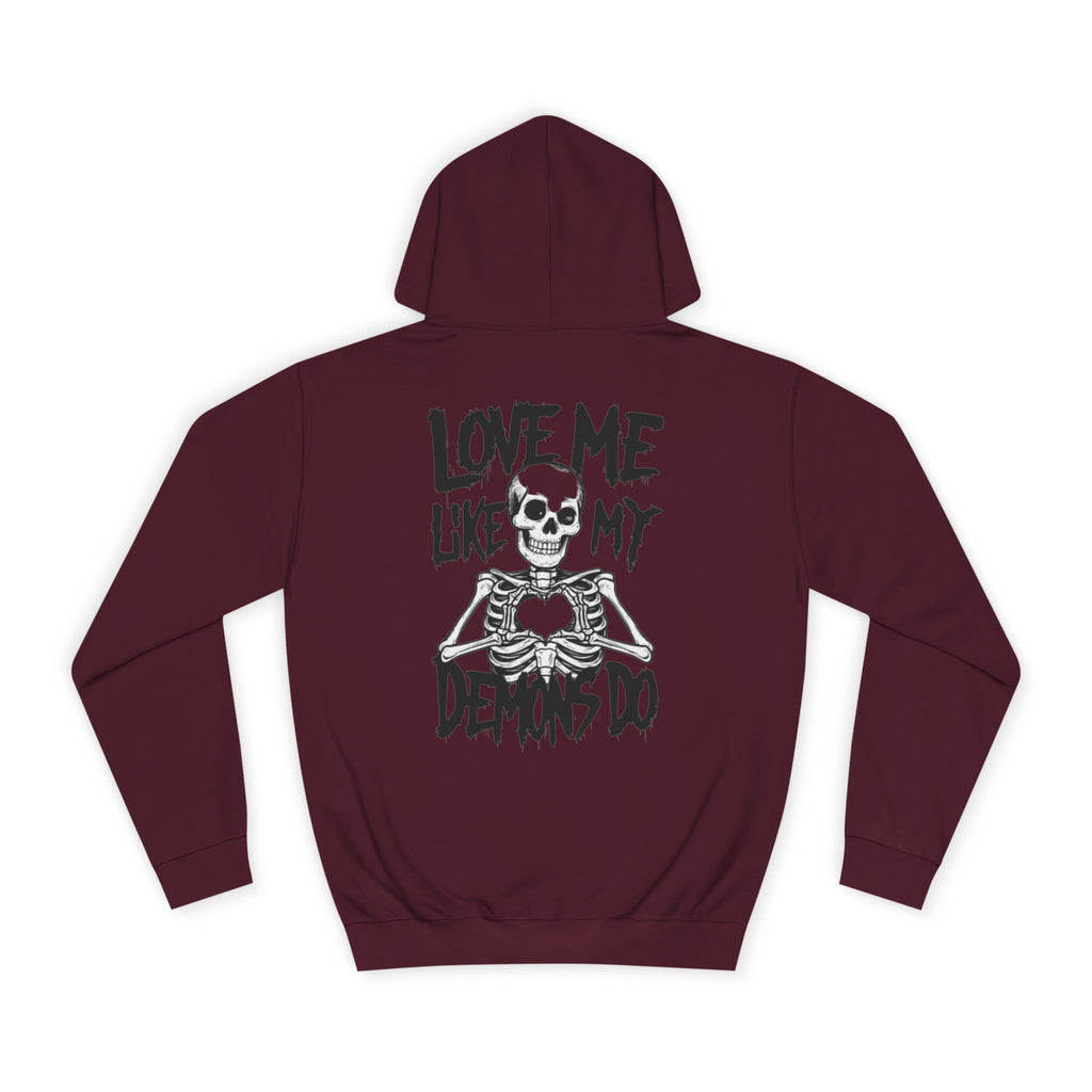Unisex Skull Art College Hoodie, Casual Halloween Sweatshirt, College Student Gift, Graphic Hoodie for Men and Women, Trendy Layering Wear
