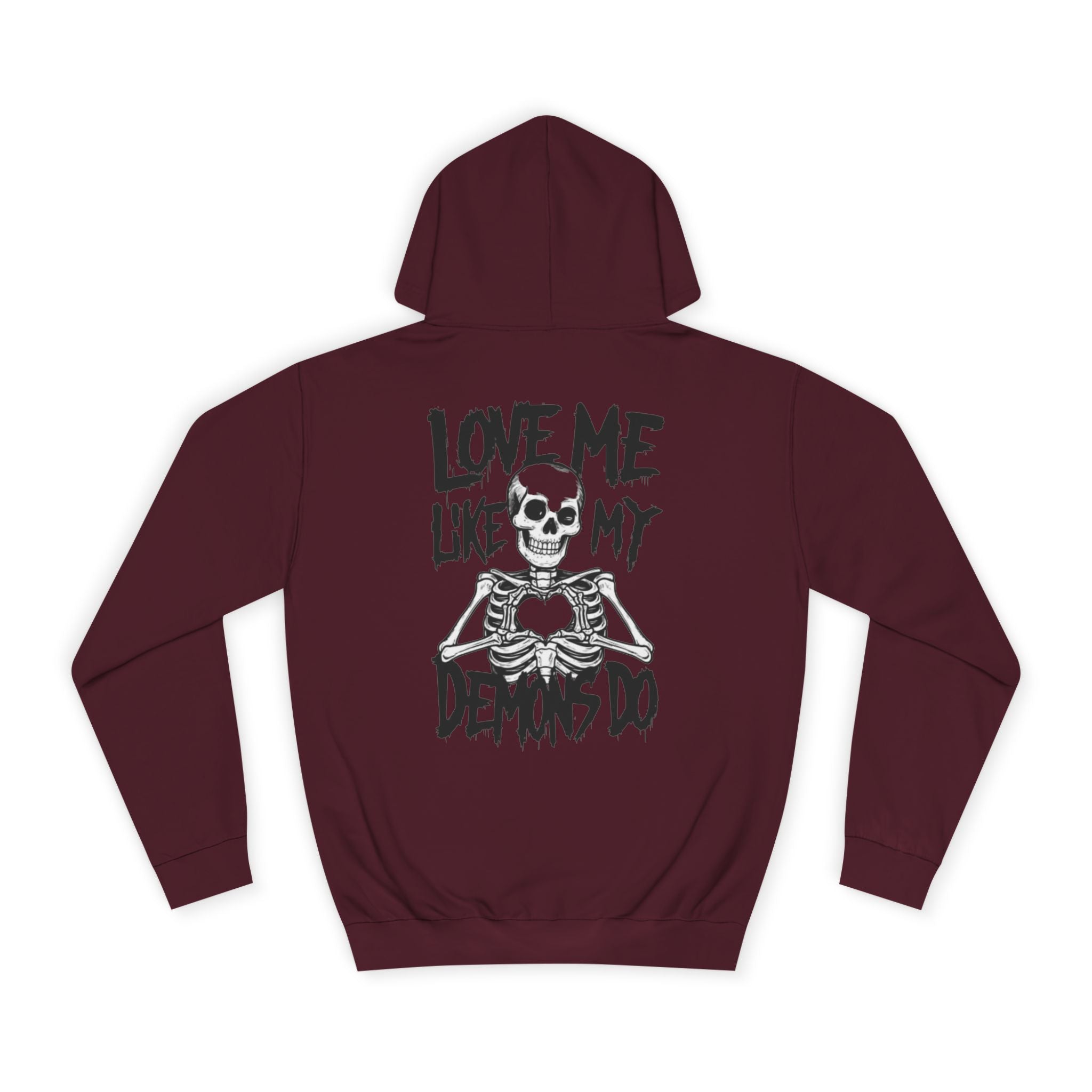 Unisex Skull Art College Hoodie, Casual Halloween Sweatshirt, College Student Gift, Graphic Hoodie for Men and Women, Trendy Layering Wear