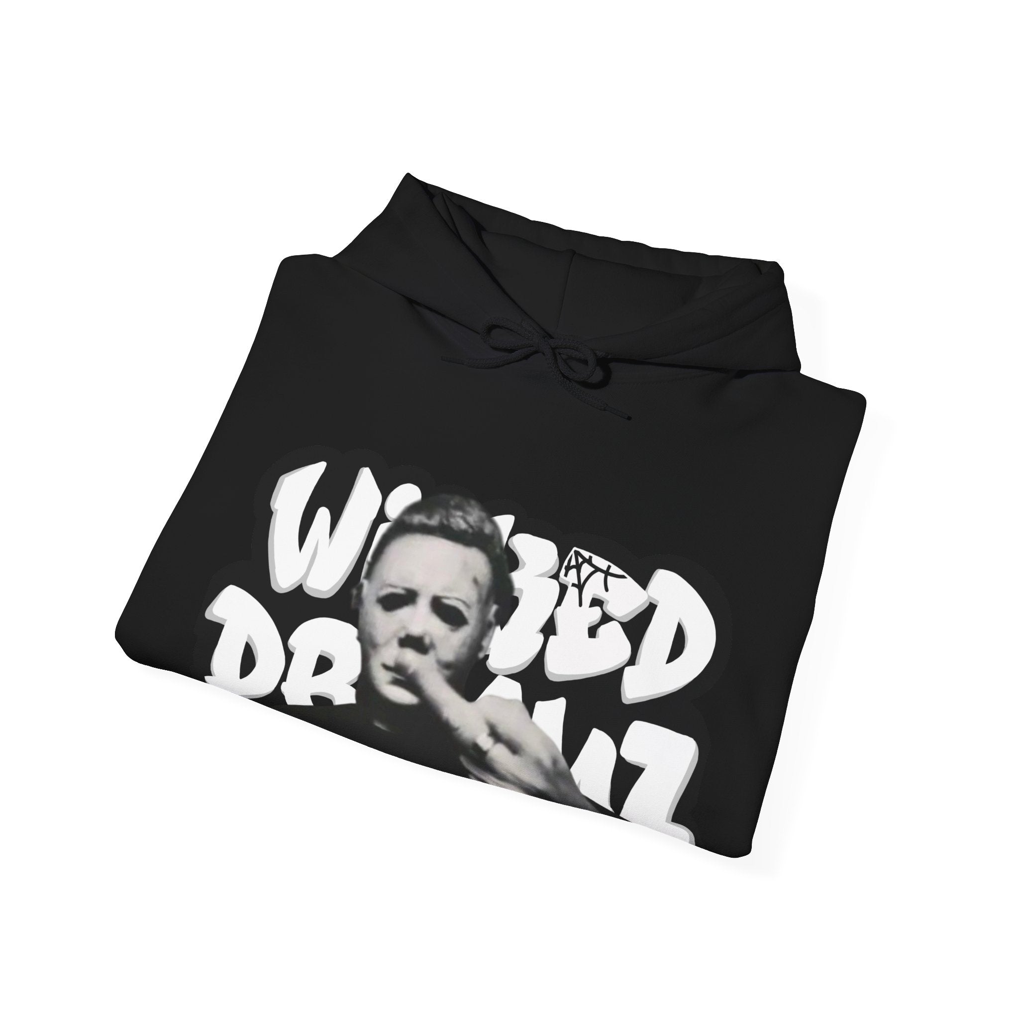 Wicked Dreamz Myers Hoodie, Unisex Heavy Blend Sweatshirt, Streetwear Sweatshirt, Cool Graphic Hoodie, Unique Gift for Music Lovers