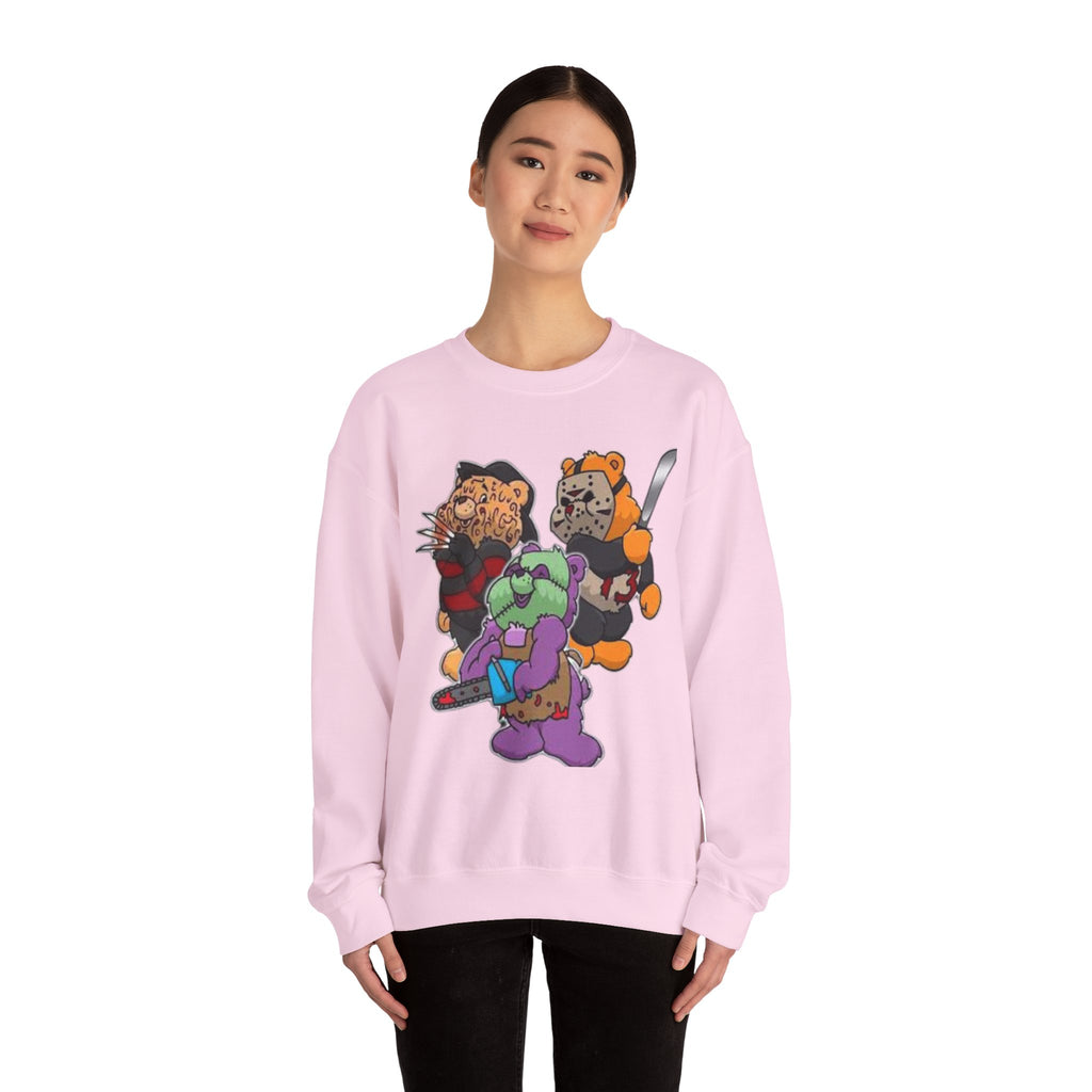 Scare bears Crewneck Sweatshirt, Fun Casualwear, Fall Fashion, Gift for Horror Fans, Cozy and Unique