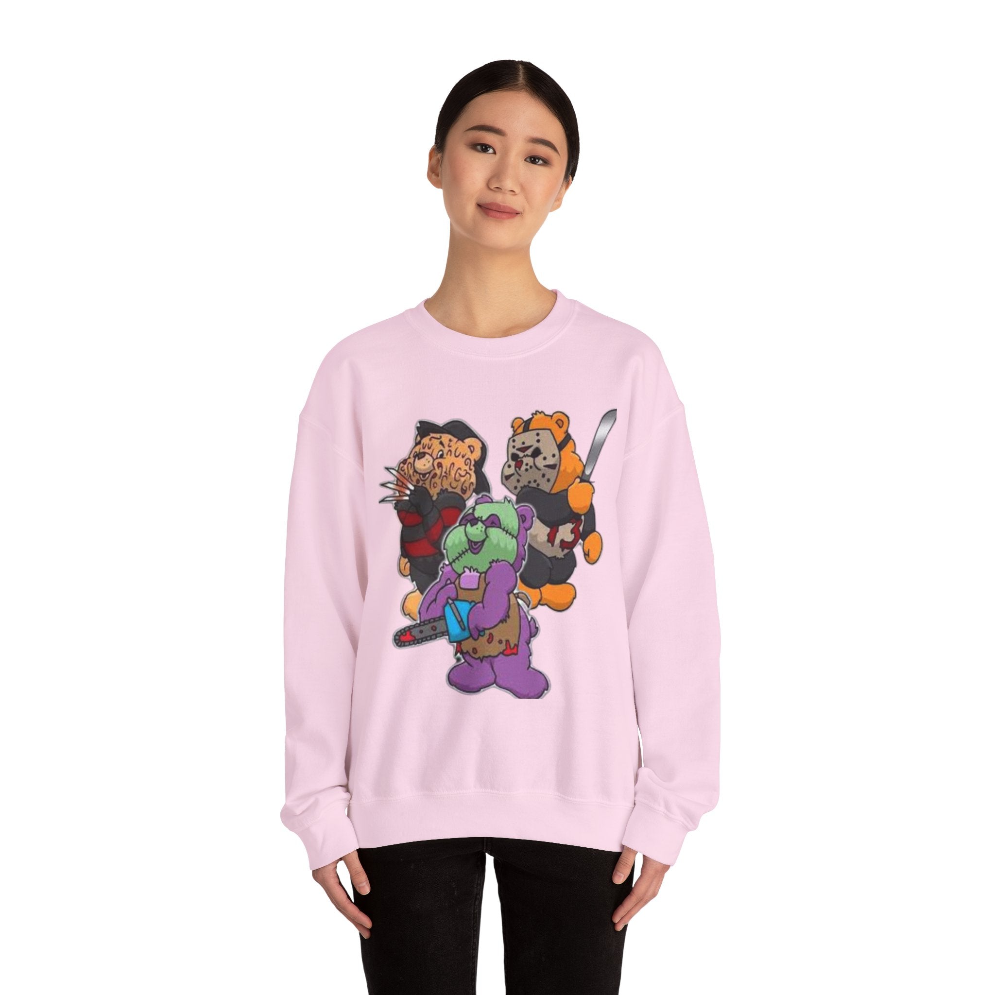 Scare bears Crewneck Sweatshirt, Fun Casualwear, Fall Fashion, Gift for Horror Fans, Cozy and Unique
