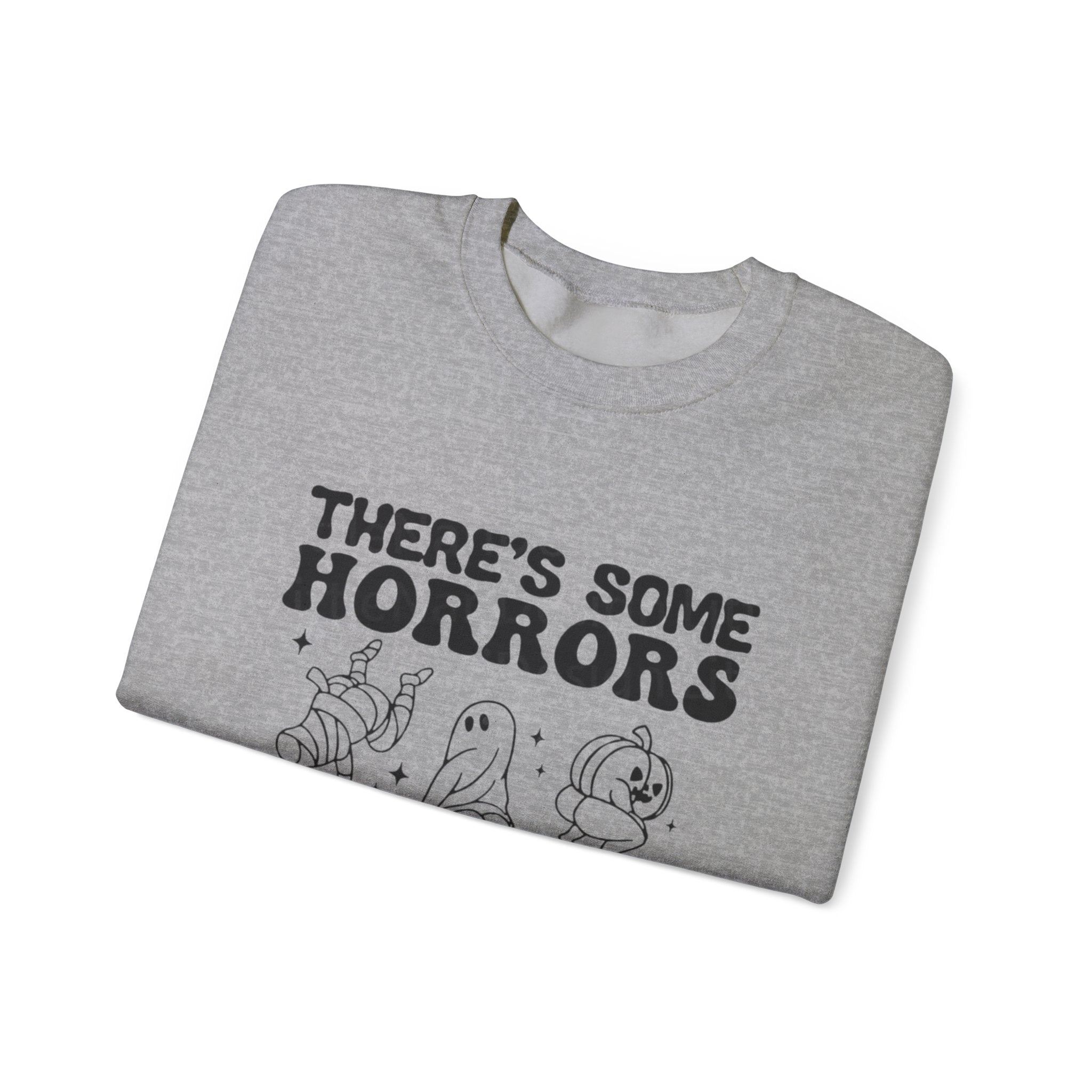 Horror-Themed Crewneck Sweatshirt, Cozy Unisex Pullovers for Halloween, Fall Fashion, Gift for Horror Fans, Halloween Costume