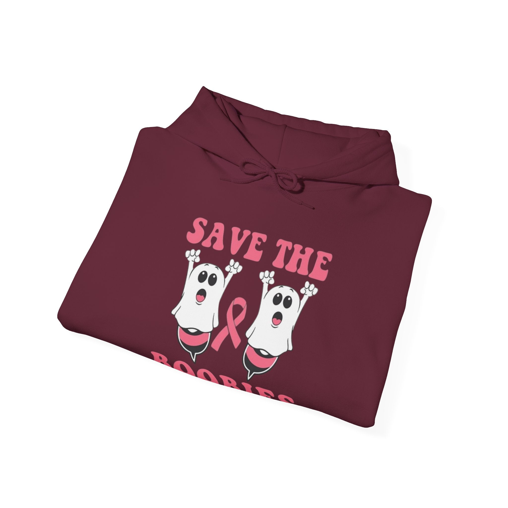 Save the Boobies Hooded Sweatshirt, Unisex Hoodie, Breast Cancer Awareness Sweatshirt, Funny Casual Wear, Gift for Her, Supportive Apparel