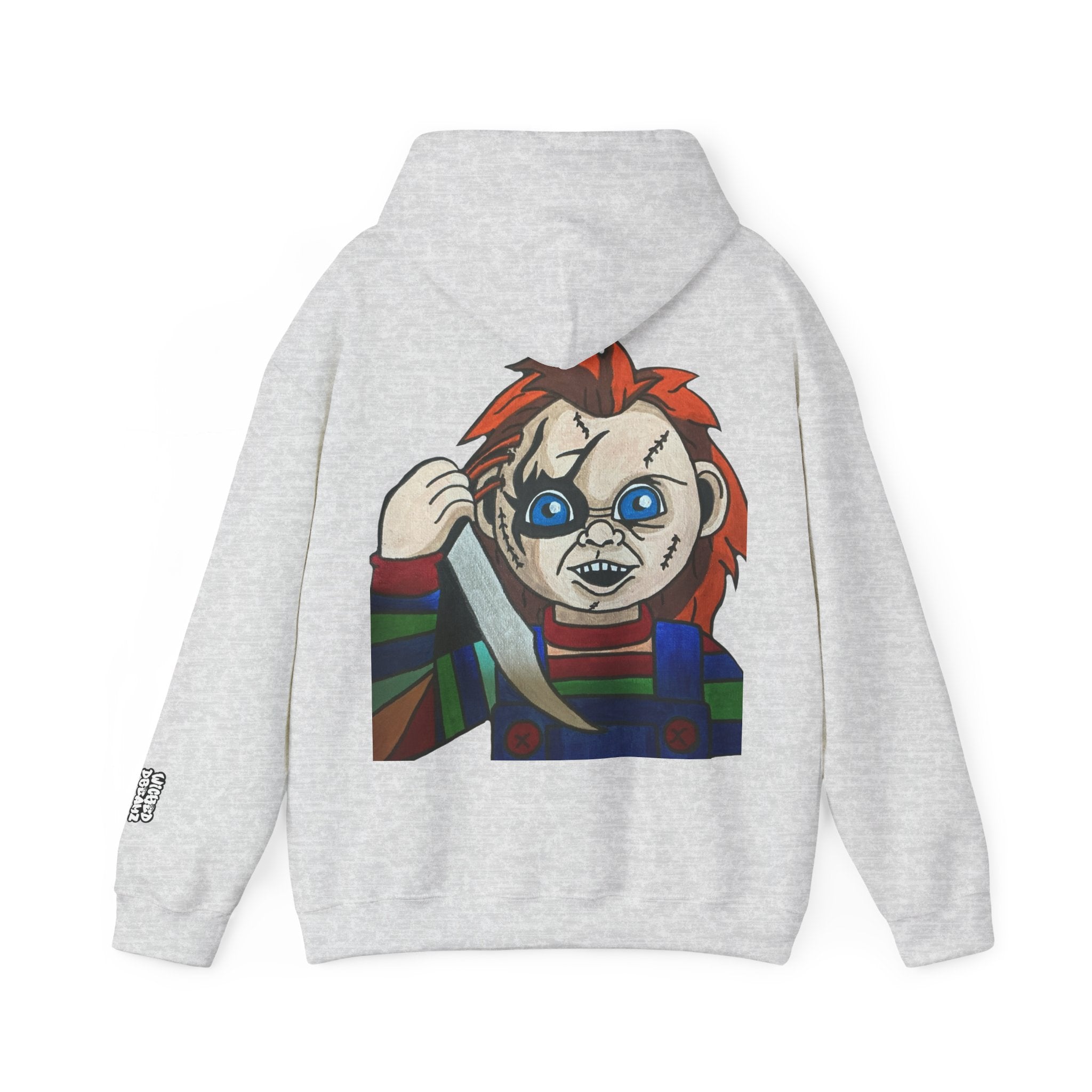 Chucky Graphic Hoodie, Unisex Sweatshirt, Horror Movie Apparel, Gift for Horror Fans, Spooky Season Fashion