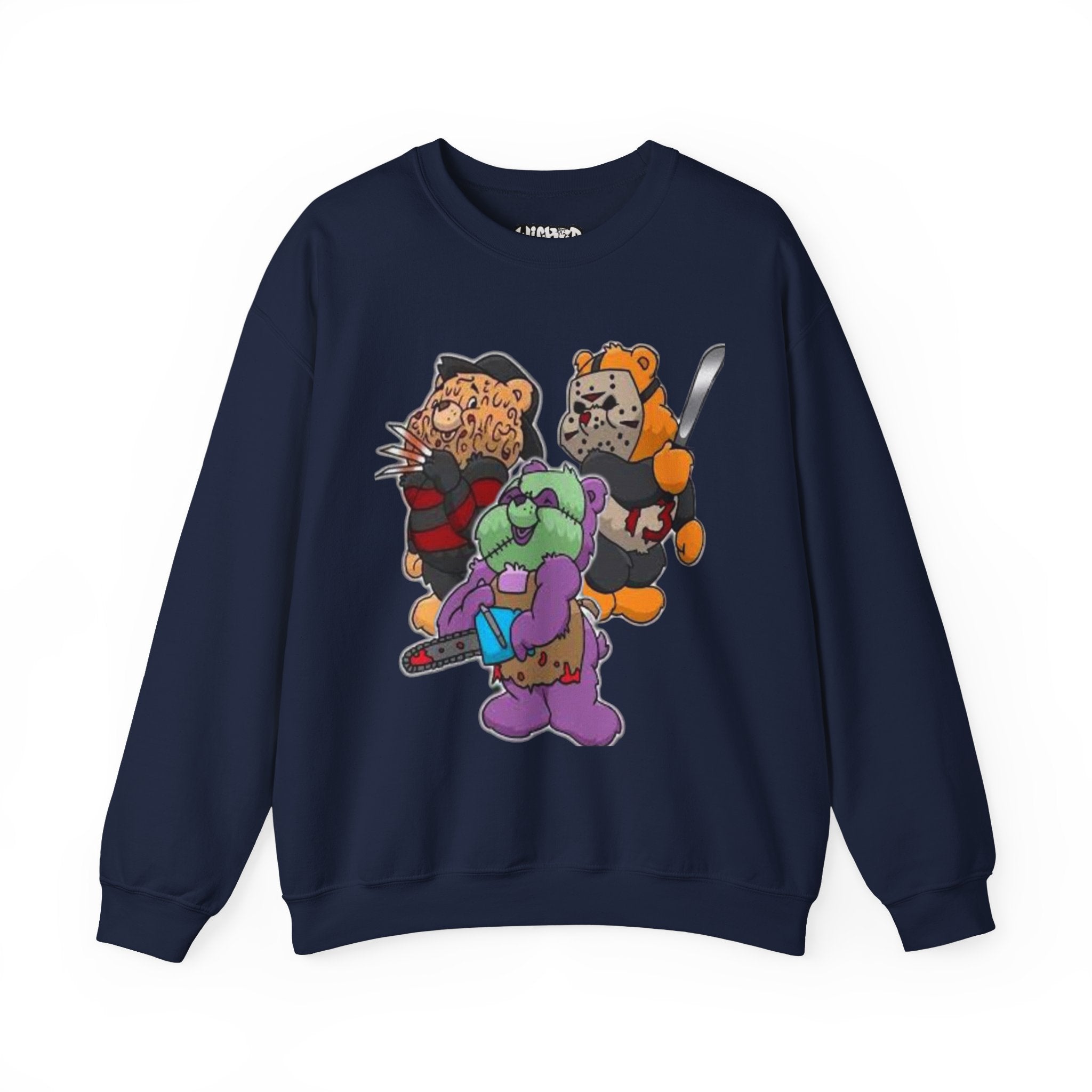 Scare bears Crewneck Sweatshirt, Fun Casualwear, Fall Fashion, Gift for Horror Fans, Cozy and Unique