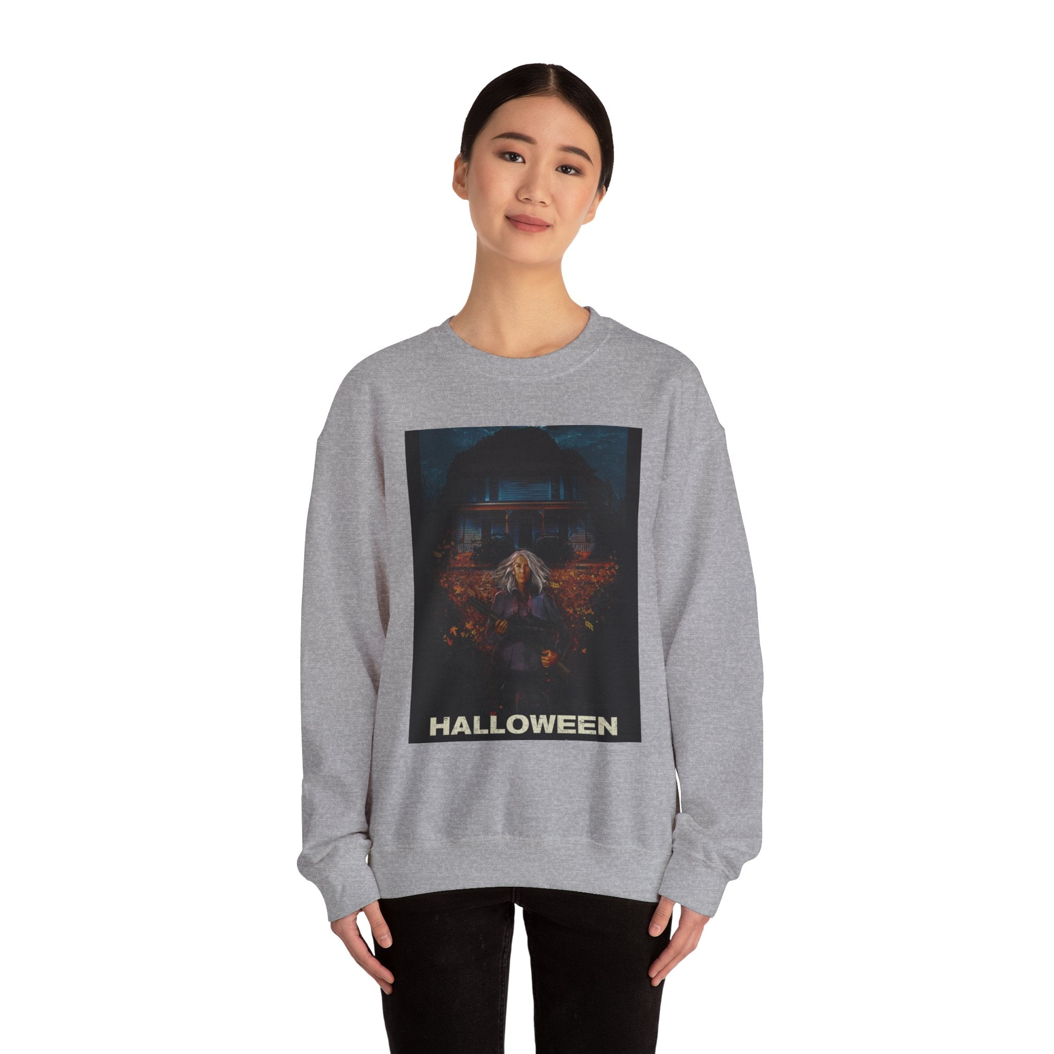 Halloween Crewneck Sweatshirt - Unisex Heavy Blend, Spooky Apparel, Cozy Halloween Outfit, October Festive Wear, Witchy Vibes