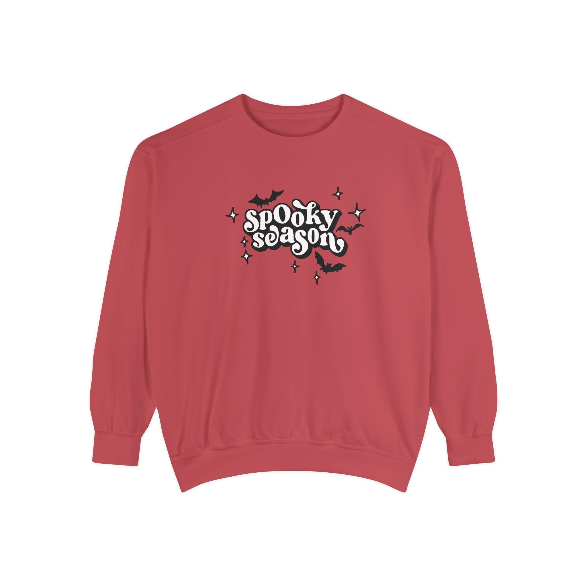 Spooky Season Sweatshirt - Unisex Garment-Dyed, Halloween Apparel, Cozy Fall Fashion, Wicked DBBAMZ Design, Perfect for October Celebrations