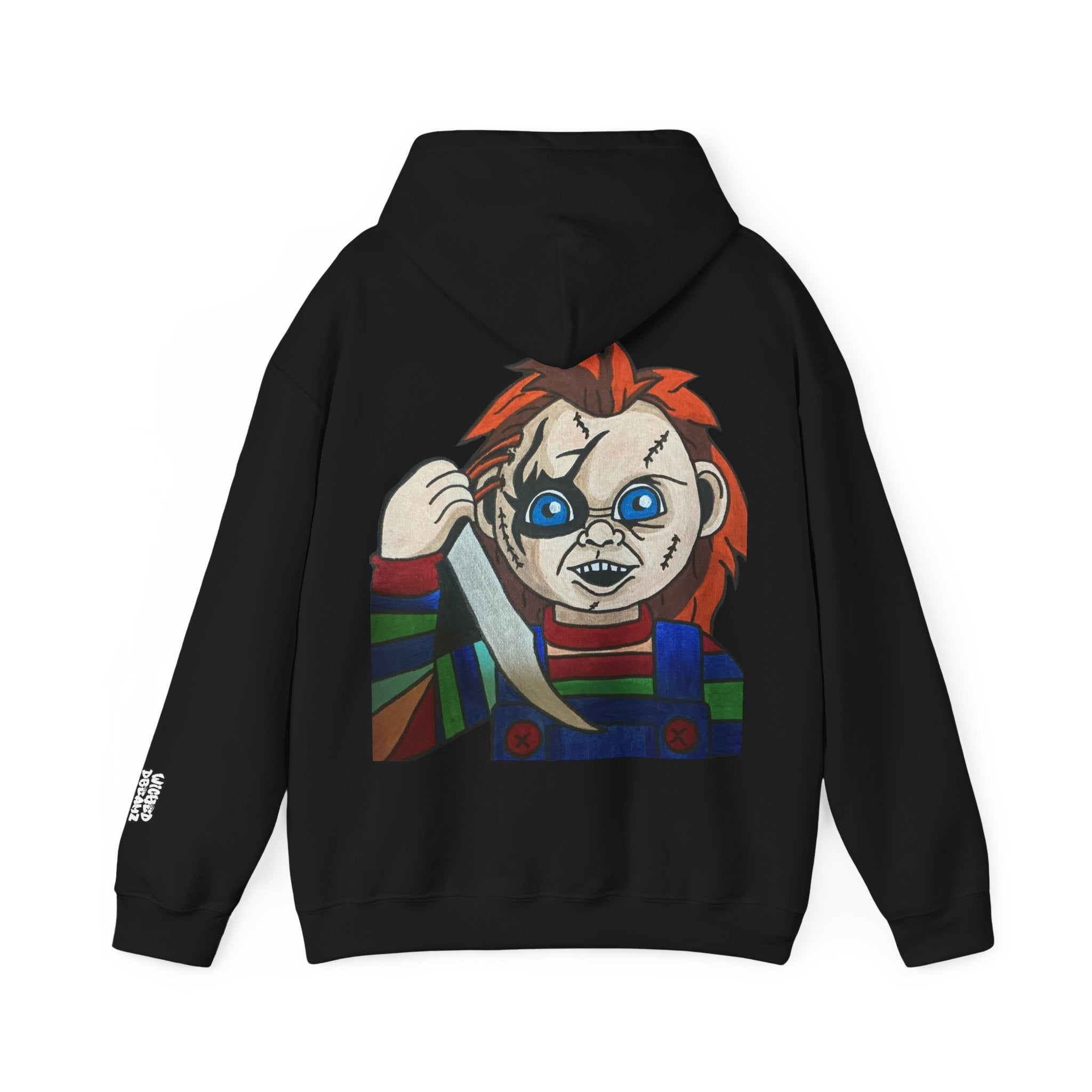 Chucky Graphic Hoodie, Unisex Sweatshirt, Horror Movie Apparel, Gift for Horror Fans, Spooky Season Fashion