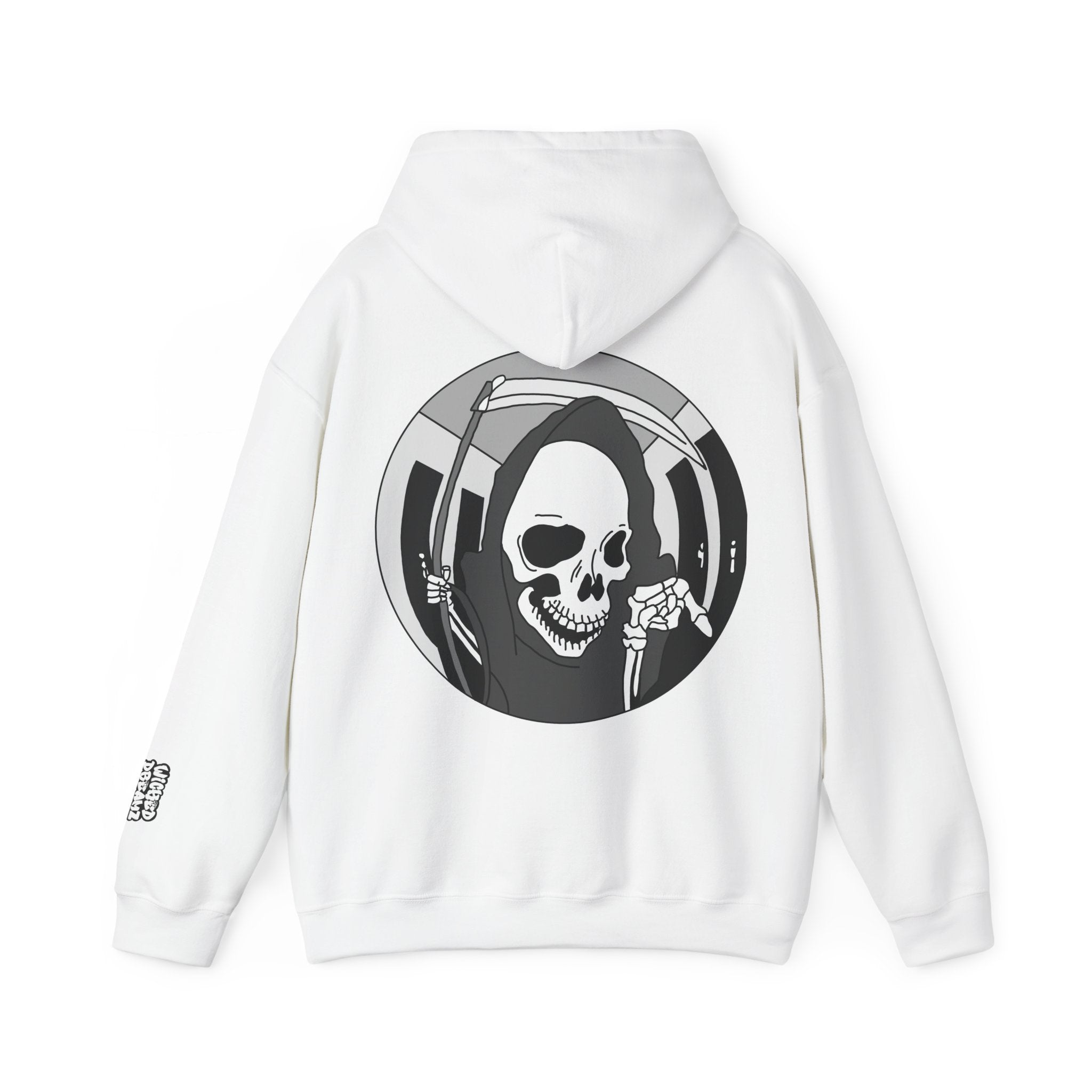 Gothic Grim Reaper Hoodie, Cozy Unisex Sweatshirt for Alternative Fashion Lovers, Perfect for Halloween & Casual Wear