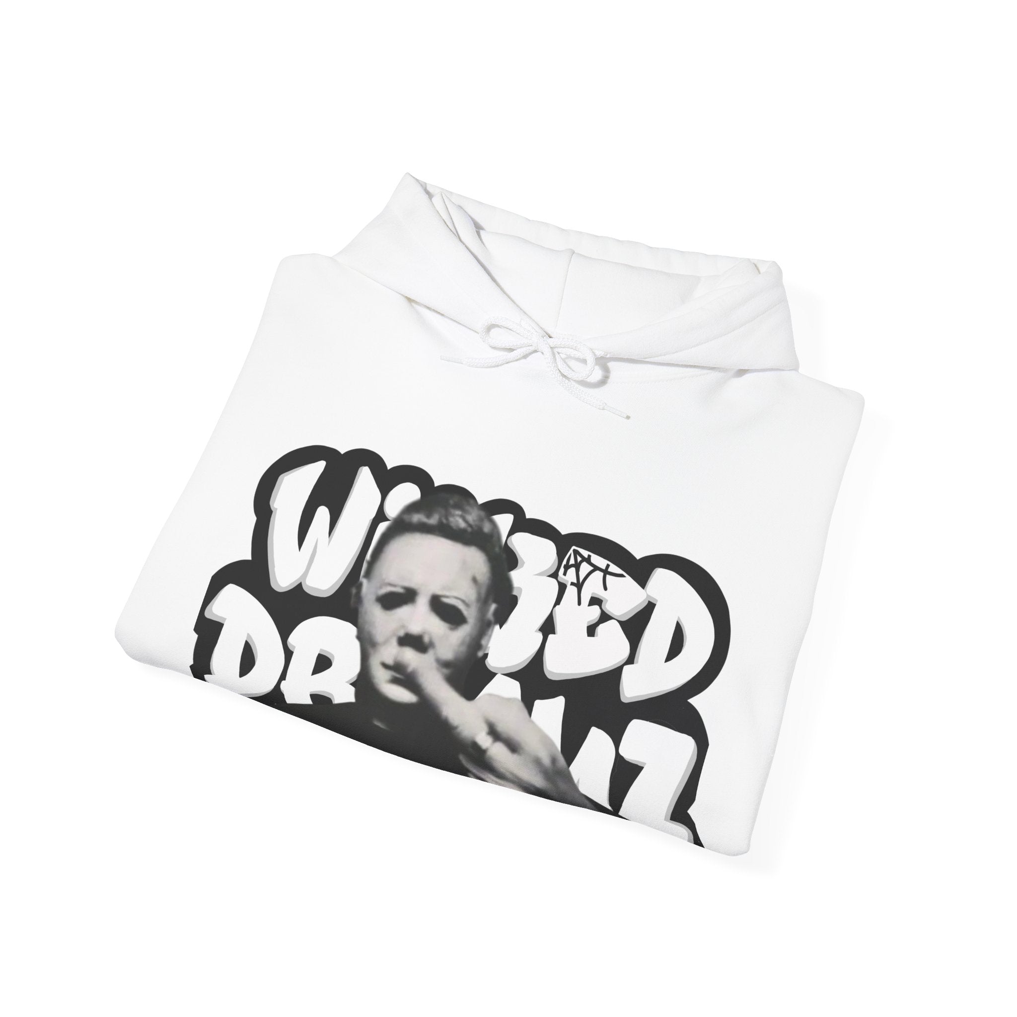 Wicked Dreamz Myers Hoodie, Unisex Heavy Blend Sweatshirt, Streetwear Sweatshirt, Cool Graphic Hoodie, Unique Gift for Music Lovers