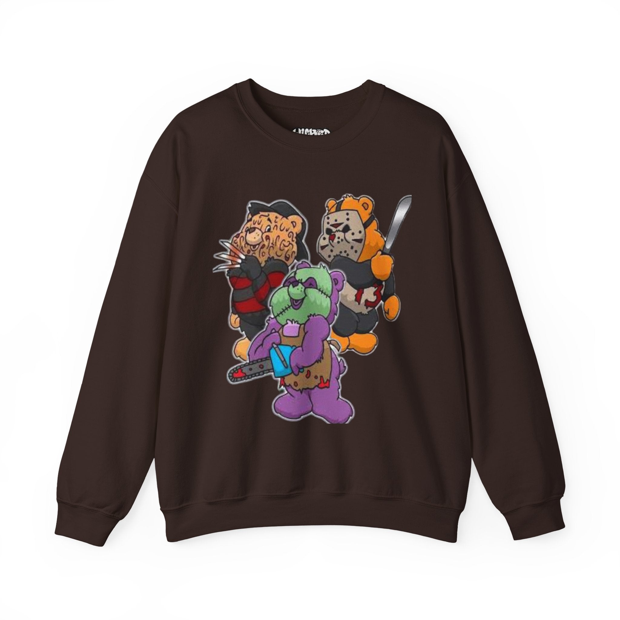 Scare bears Crewneck Sweatshirt, Fun Casualwear, Fall Fashion, Gift for Horror Fans, Cozy and Unique