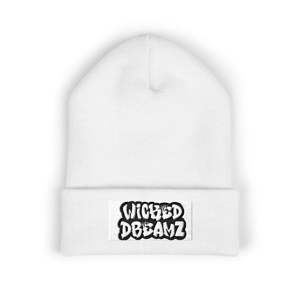 Wicked Dreams Classic Cuffed Beanie, Winter Accessory, Streetwear Hat, Cozy Gift, Embroidered Beanie