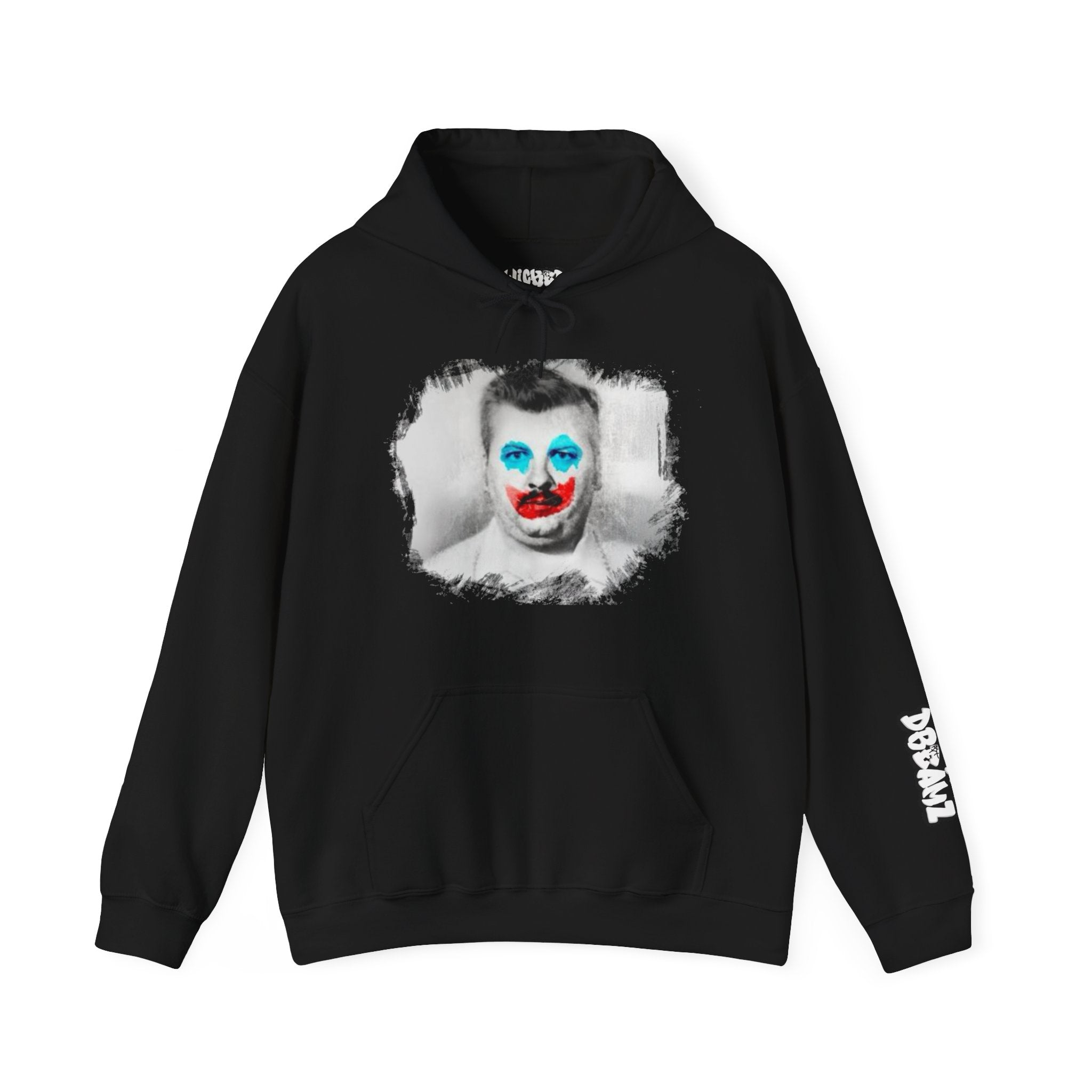 Gacy Hooded Sweatshirt, Unisex Hoodie, Funny Sweatshirt, Halloween Costume, Graphic Hoodie, Gift for Fans