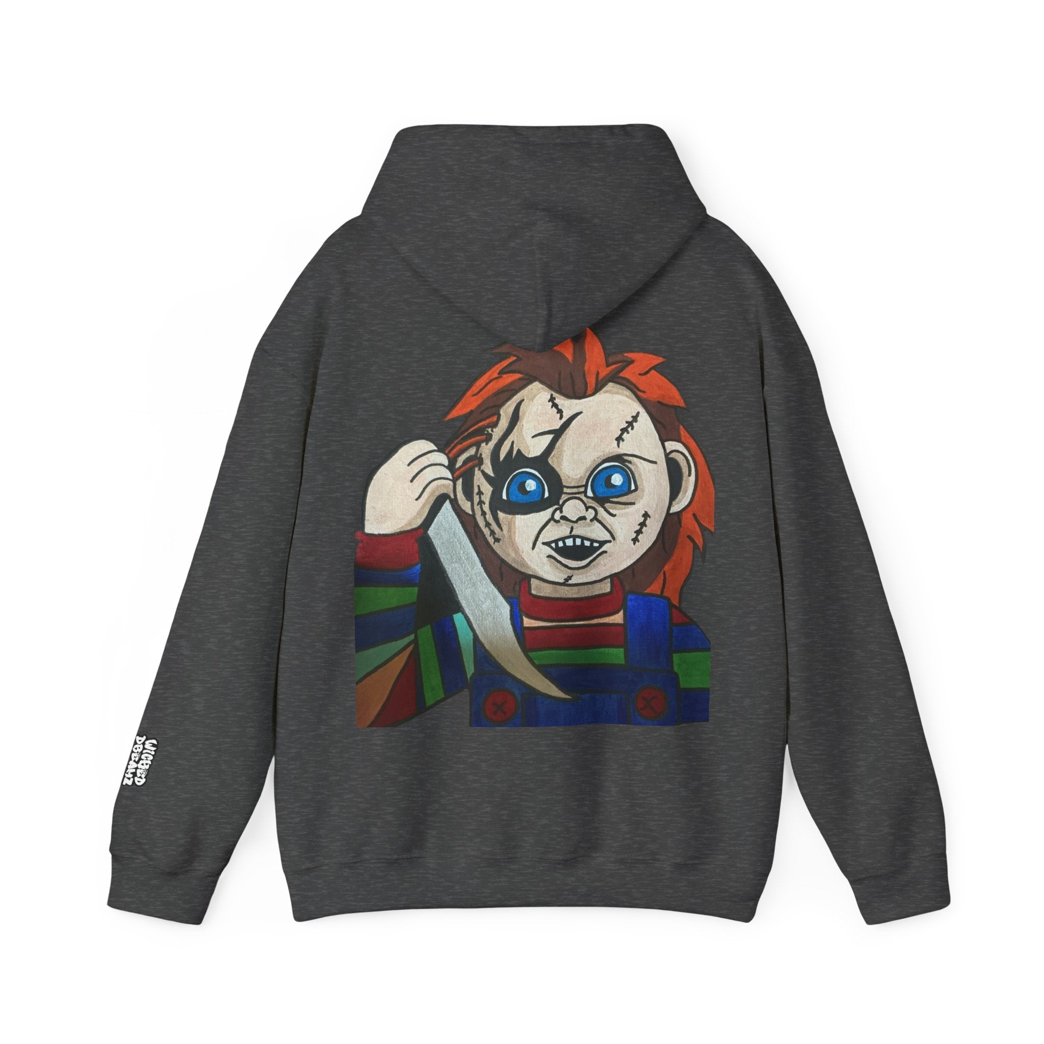 Chucky Graphic Hoodie, Unisex Sweatshirt, Horror Movie Apparel, Gift for Horror Fans, Spooky Season Fashion