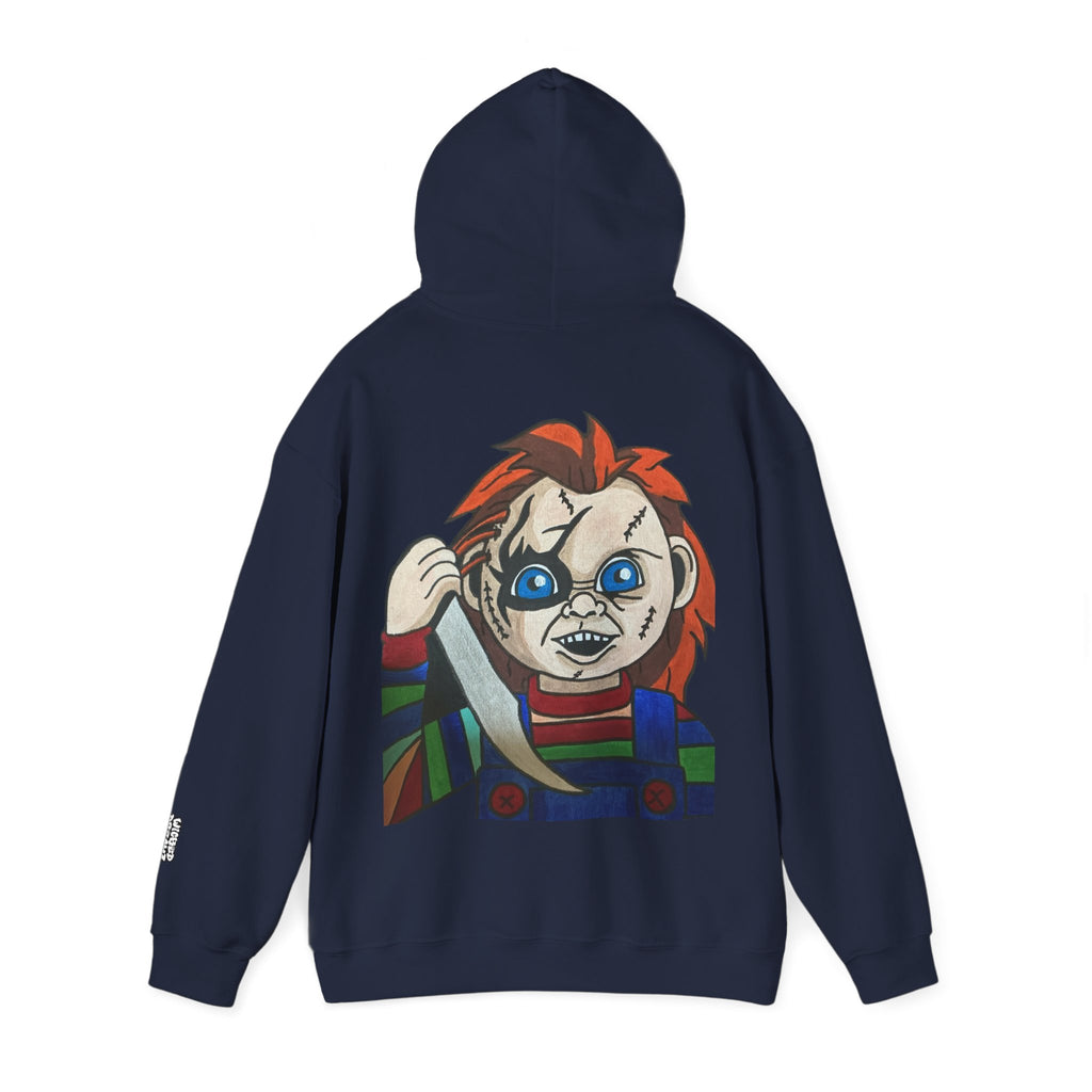 Chucky Graphic Hoodie, Unisex Sweatshirt, Horror Movie Apparel, Gift for Horror Fans, Spooky Season Fashion