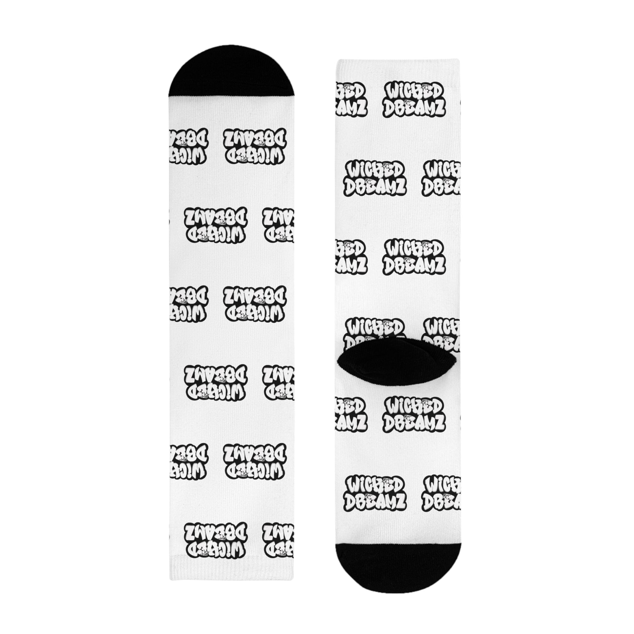 Wicked Domain Sublimation Crew Socks, Fun Casual Socks, Gift for Sock Lovers, Unique Statement Socks, Ideal for Everyday Wear