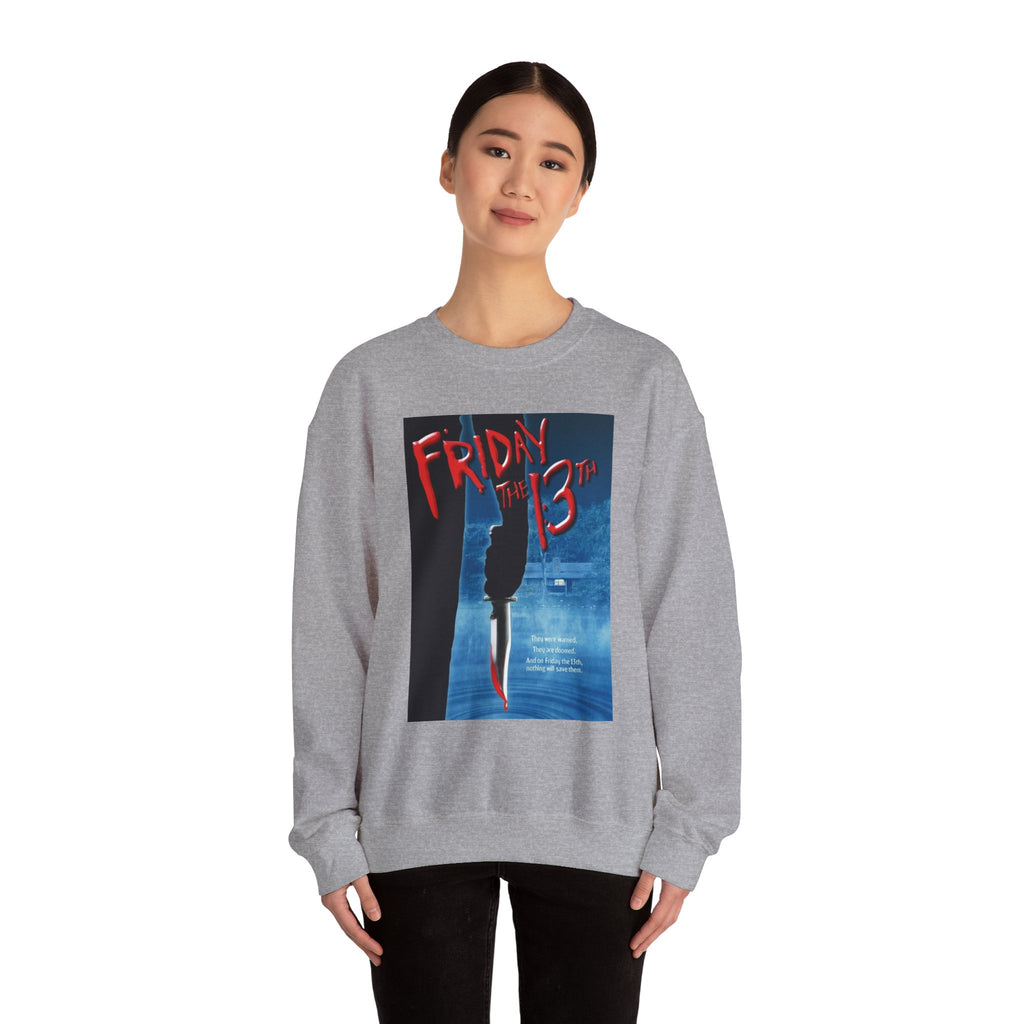 Friday the 13th Unisex Crewneck Sweatshirt, Halloween Apparel, Horror Movie Sweatshirt, Cozy Gift for Fans, Unisex Sweatshirt