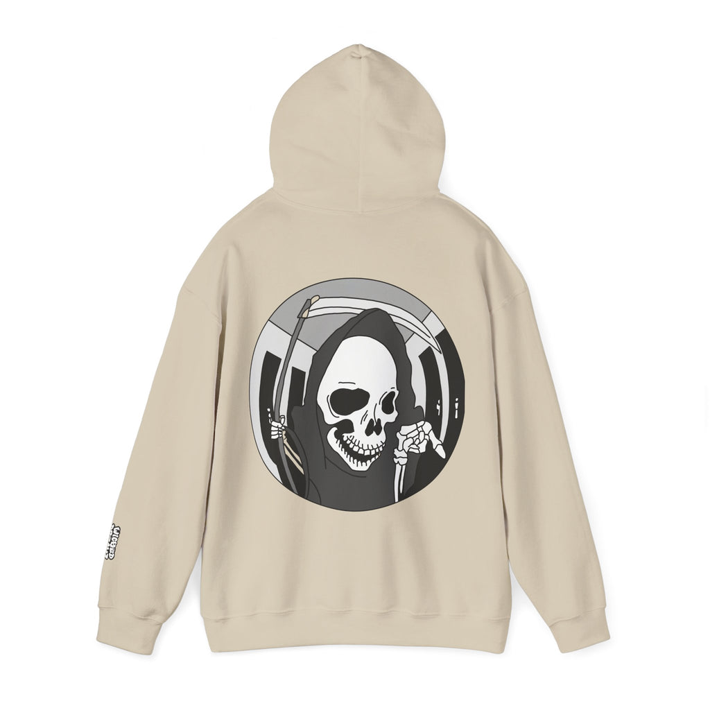 Gothic Grim Reaper Hoodie, Cozy Unisex Sweatshirt for Alternative Fashion Lovers, Perfect for Halloween & Casual Wear