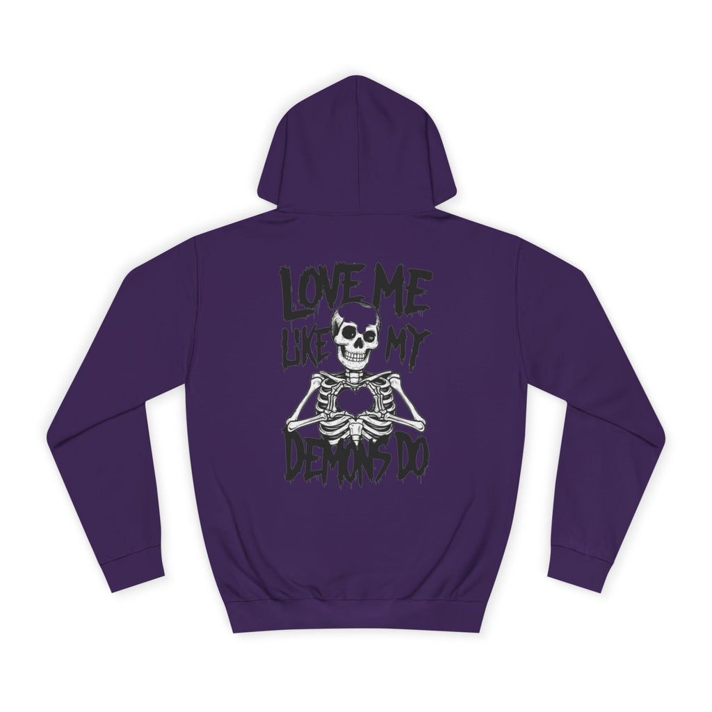 Unisex Skull Art College Hoodie, Casual Halloween Sweatshirt, College Student Gift, Graphic Hoodie for Men and Women, Trendy Layering Wear