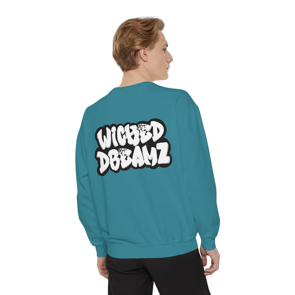 Spooky Season Sweatshirt - Unisex Garment-Dyed, Halloween Apparel, Cozy Fall Fashion, Wicked DBBAMZ Design, Perfect for October Celebrations