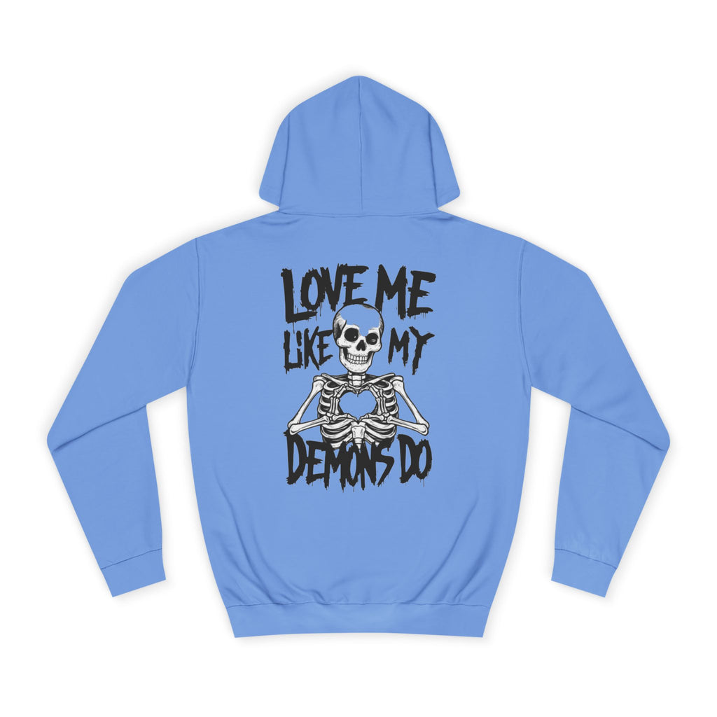 Unisex Skull Art College Hoodie, Casual Halloween Sweatshirt, College Student Gift, Graphic Hoodie for Men and Women, Trendy Layering Wear