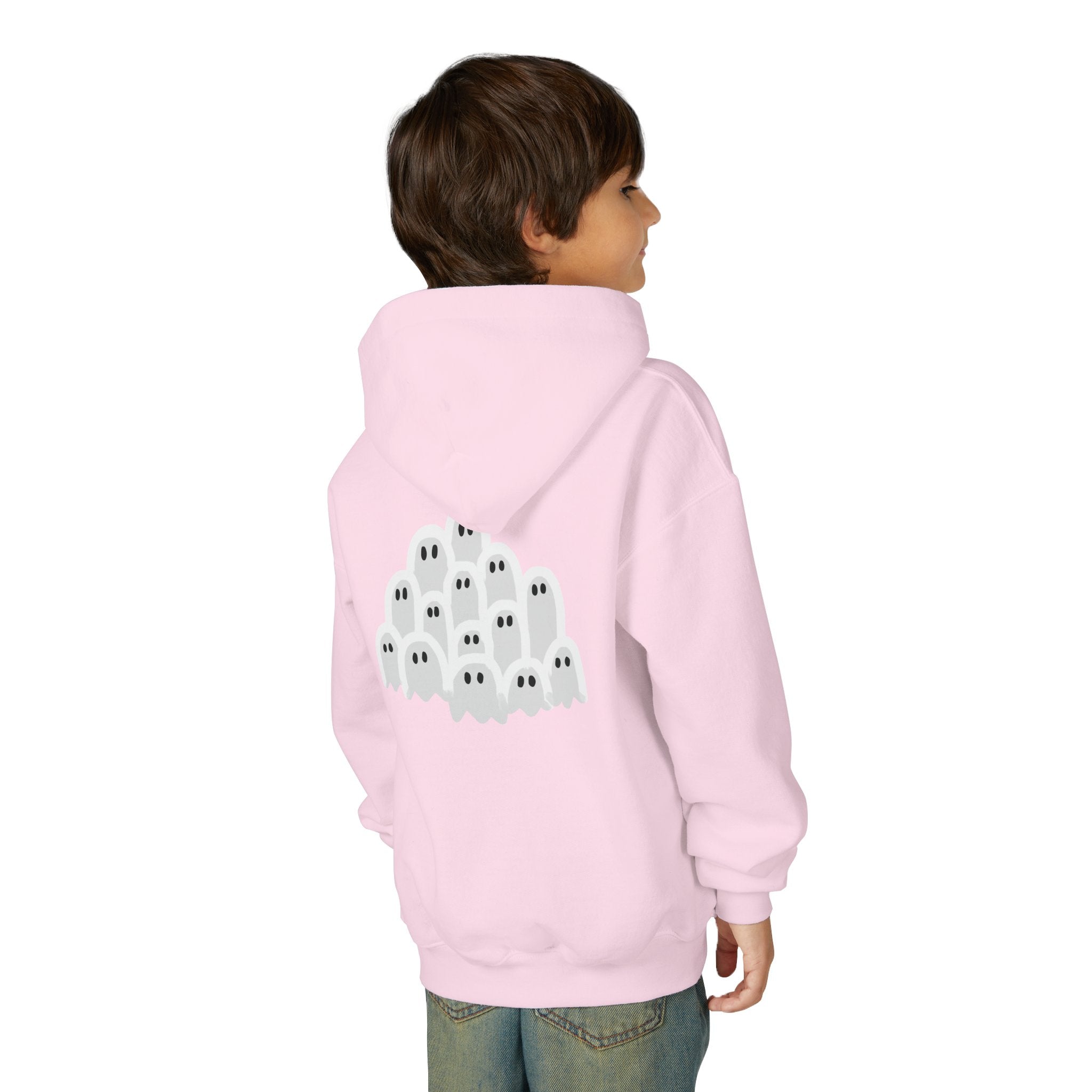Youth Ghostly Fun Sweatshirt, Halloween Hoodie, Kids Pullover, Trick or Treat, Cozy Boo Apparel, Spooky Season Style