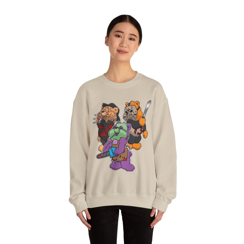 Scare bears Crewneck Sweatshirt, Fun Casualwear, Fall Fashion, Gift for Horror Fans, Cozy and Unique
