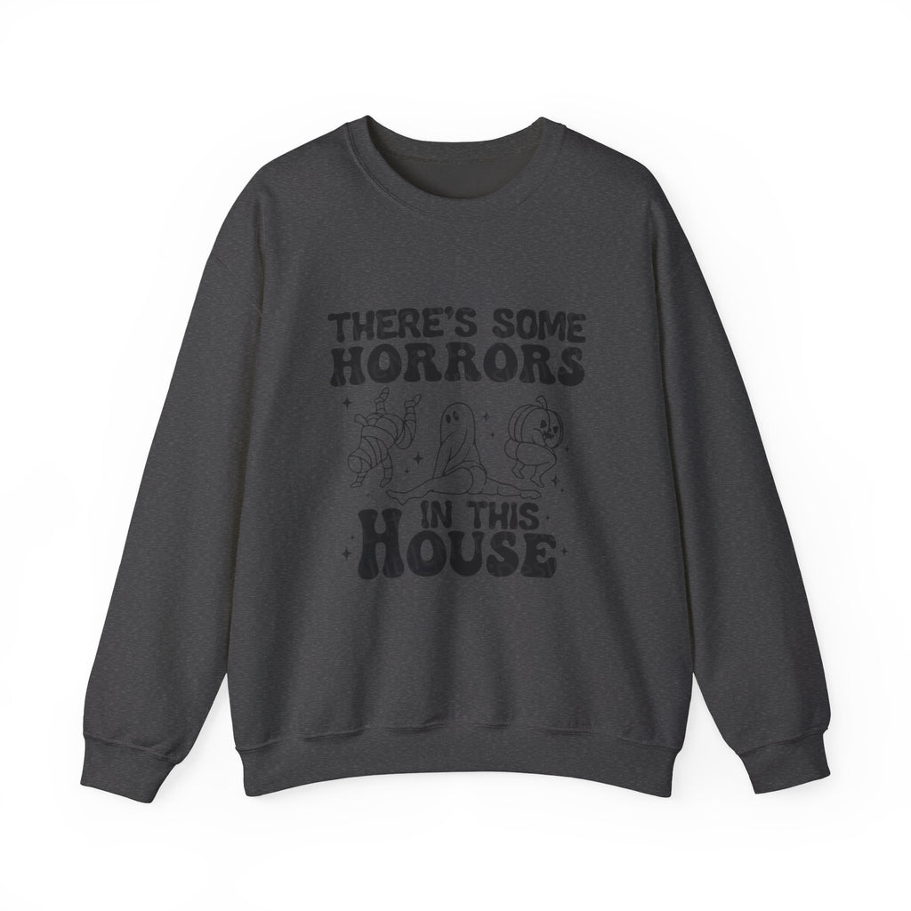 Horror-Themed Crewneck Sweatshirt, Cozy Unisex Pullovers for Halloween, Fall Fashion, Gift for Horror Fans, Halloween Costume