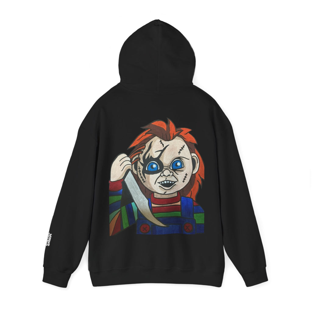 Chucky Graphic Hoodie, Unisex Sweatshirt, Horror Movie Apparel, Gift for Horror Fans, Spooky Season Fashion