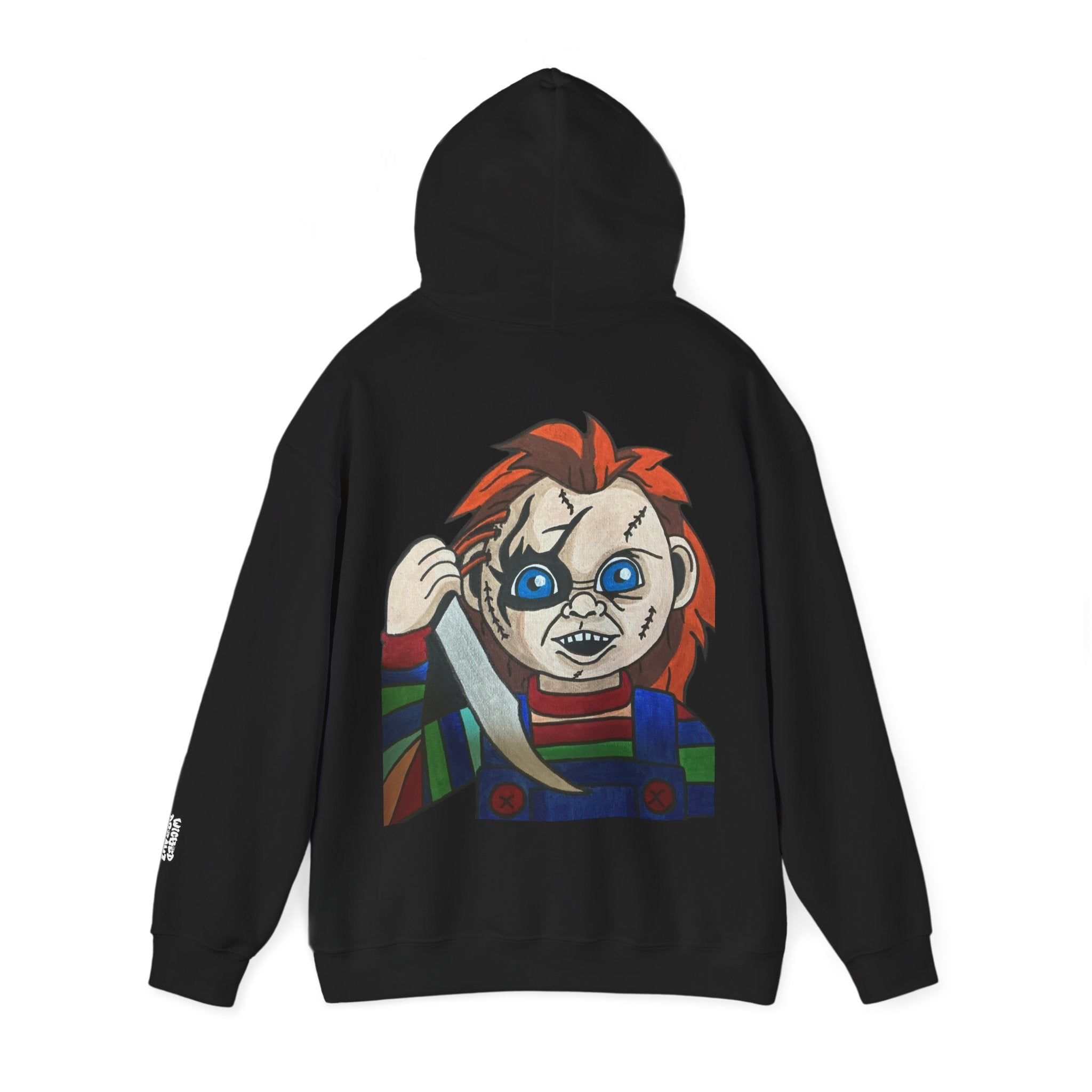 Chucky Graphic Hoodie, Unisex Sweatshirt, Horror Movie Apparel, Gift for Horror Fans, Spooky Season Fashion