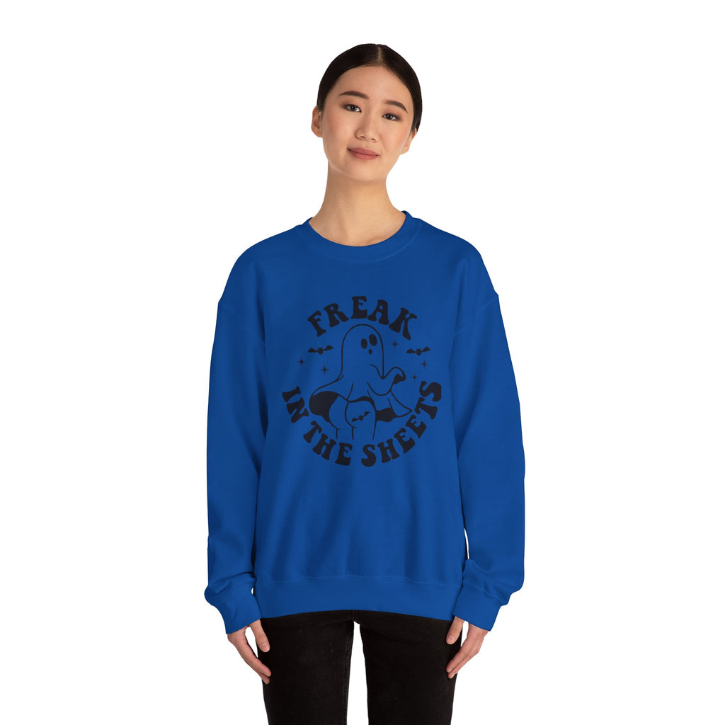 Ghostly Humor Crewneck Sweatshirt: Perfect for Halloween, Cozy Nights, Casual Wear, Ghost Lover Gift, Spooky Season Apparel