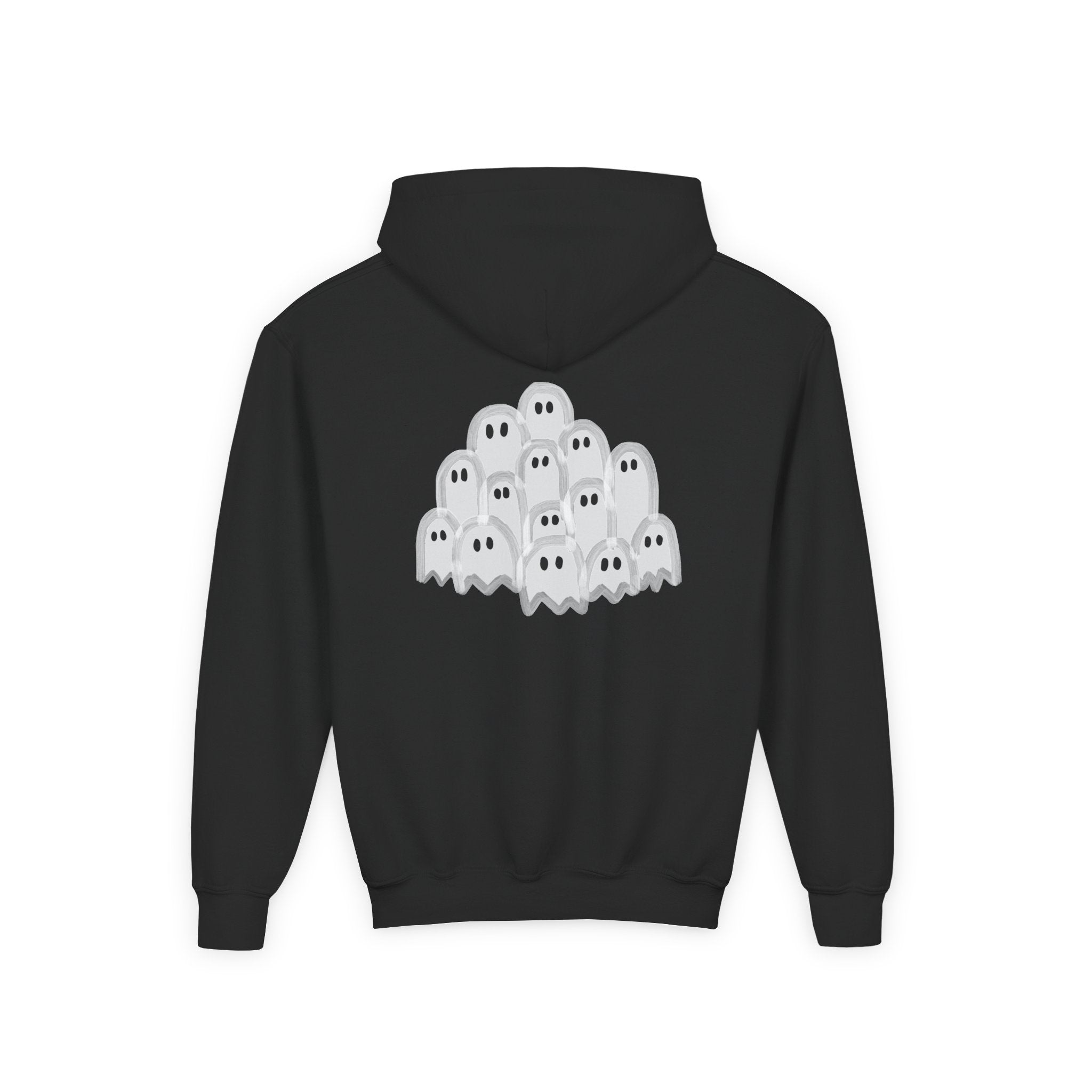 Youth Ghostly Fun Sweatshirt, Halloween Hoodie, Kids Pullover, Trick or Treat, Cozy Boo Apparel, Spooky Season Style