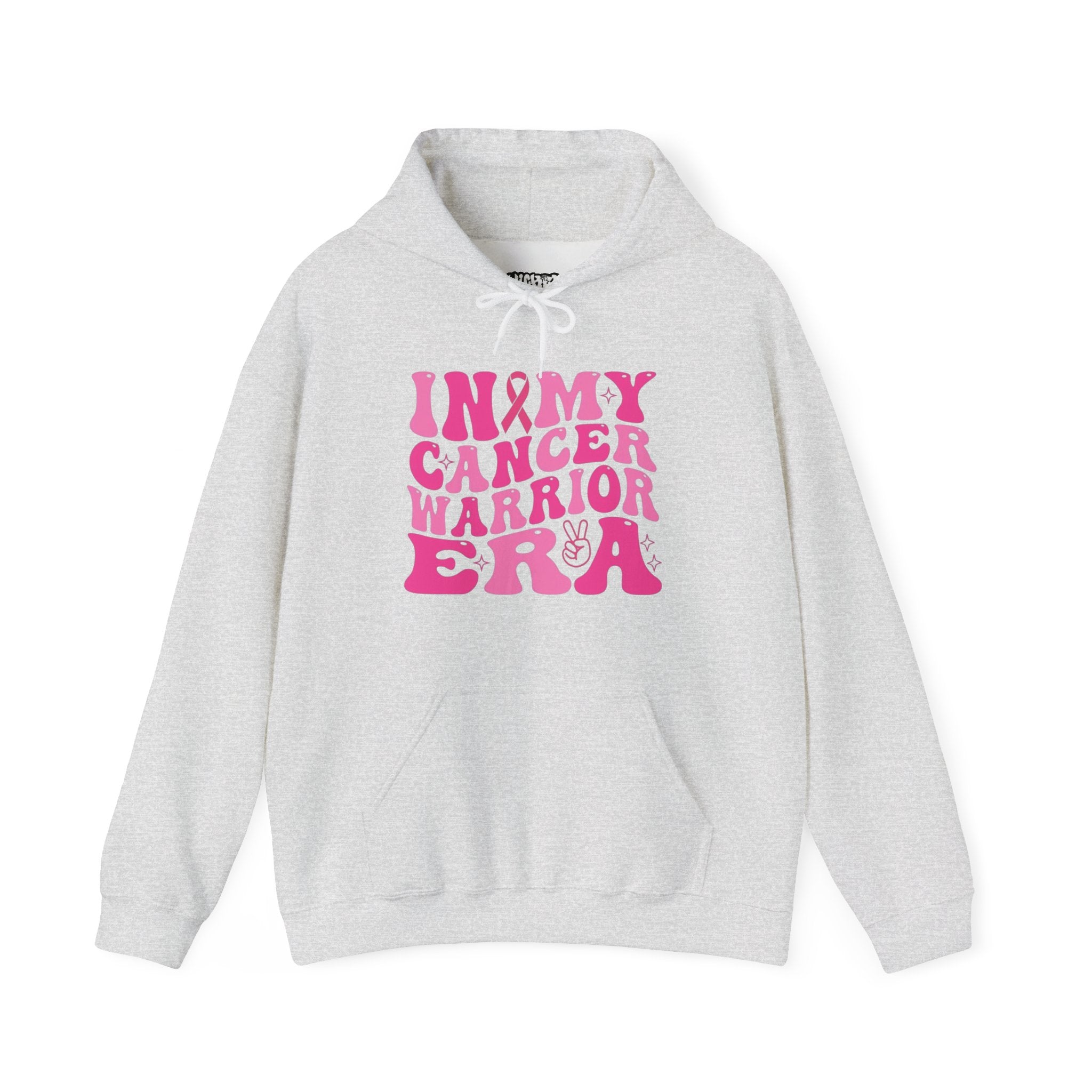 Pink Cancer Warrior Hoodie | Unisex Heavy Blend™ Hooded Sweatshirt for Support, Awareness, Gifts, October Events, Comfortable Wear