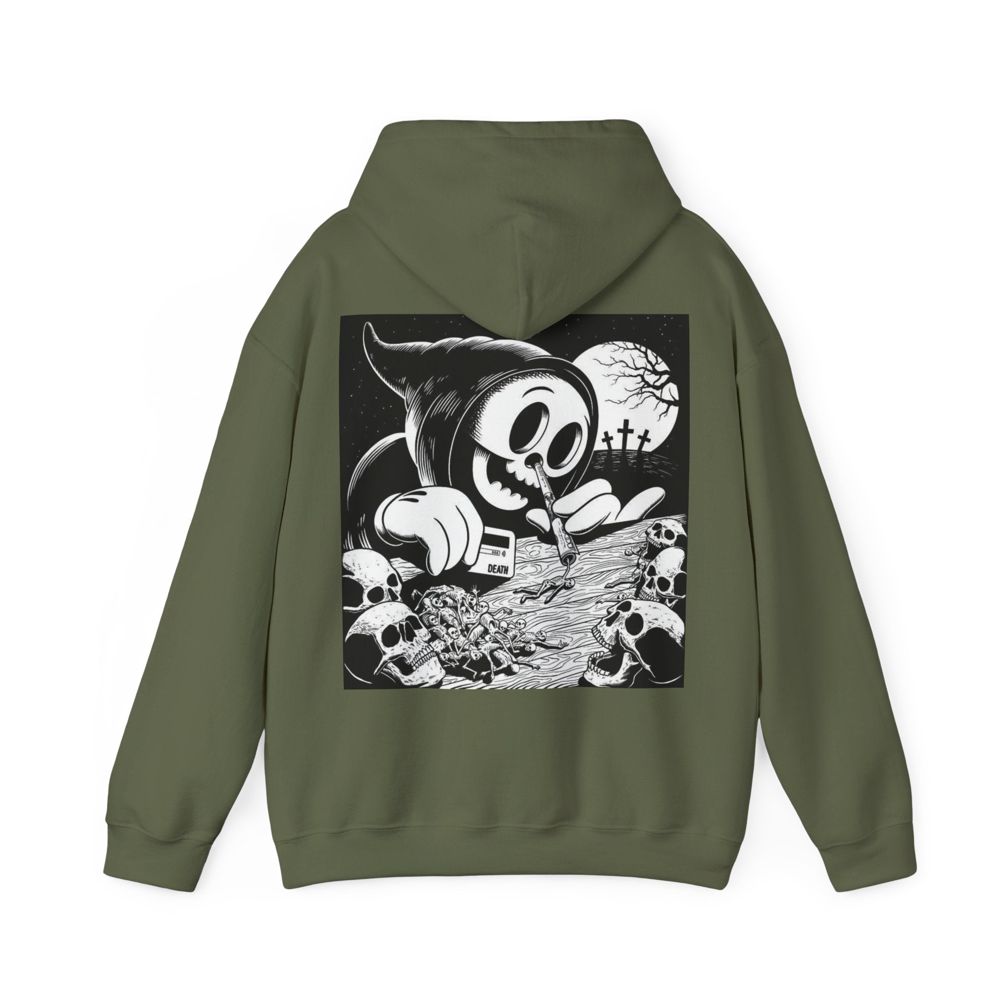 Gothic Graphic Hoodie, Unisex Heavy Blend Sweatshirt, Cool Streetwear, Casual Wear, Fall Fashion, Halloween Style