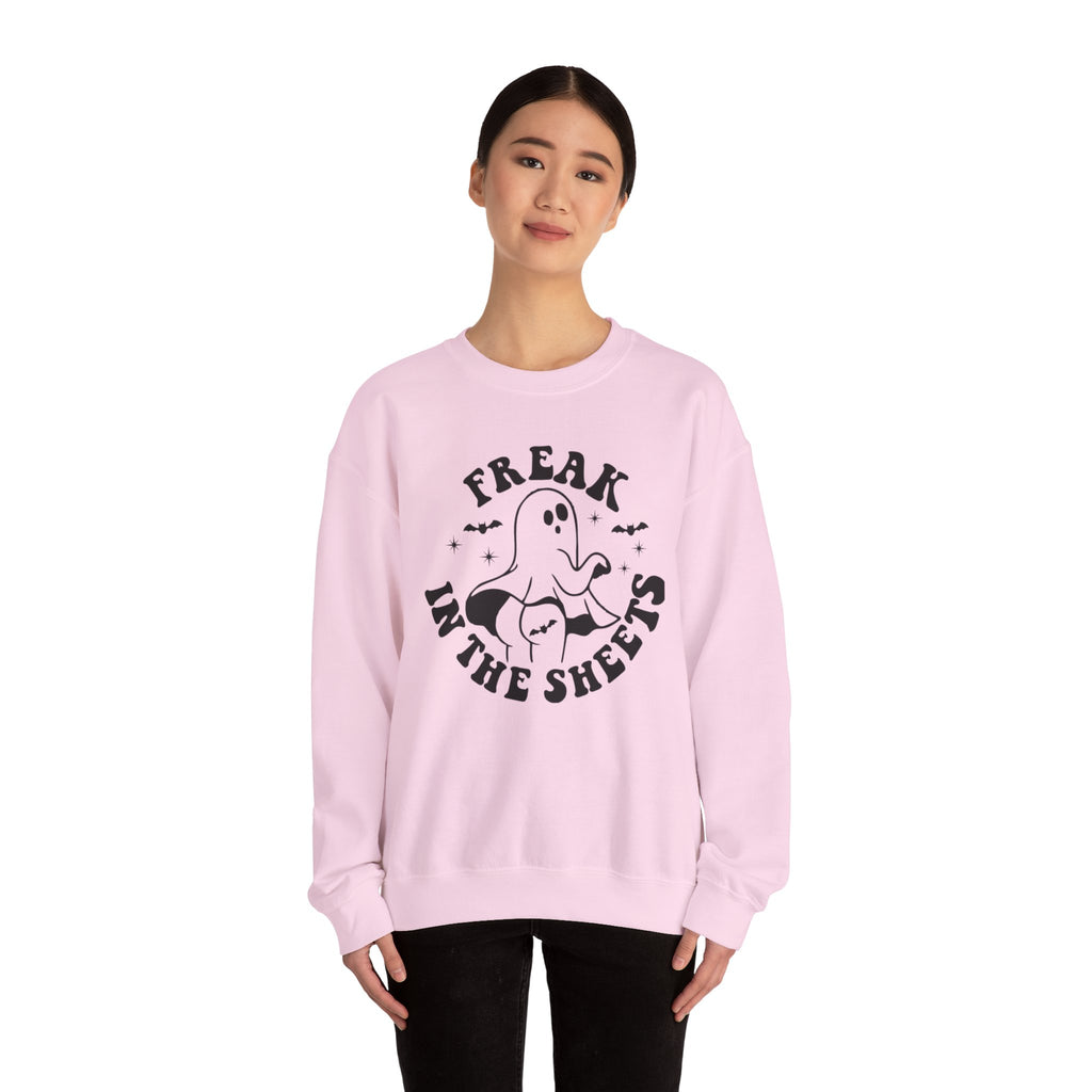 Ghostly Humor Crewneck Sweatshirt: Perfect for Halloween, Cozy Nights, Casual Wear, Ghost Lover Gift, Spooky Season Apparel