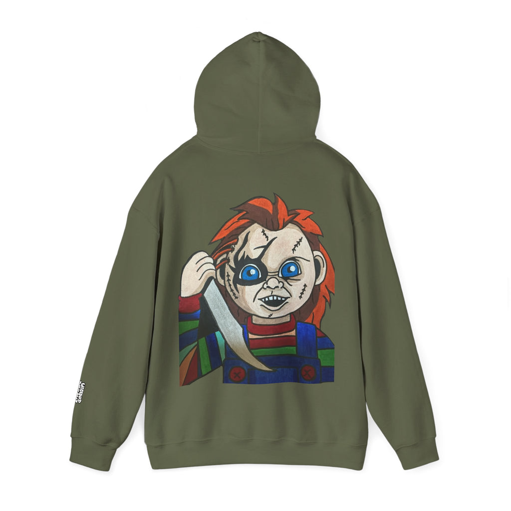 Chucky Graphic Hoodie, Unisex Sweatshirt, Horror Movie Apparel, Gift for Horror Fans, Spooky Season Fashion