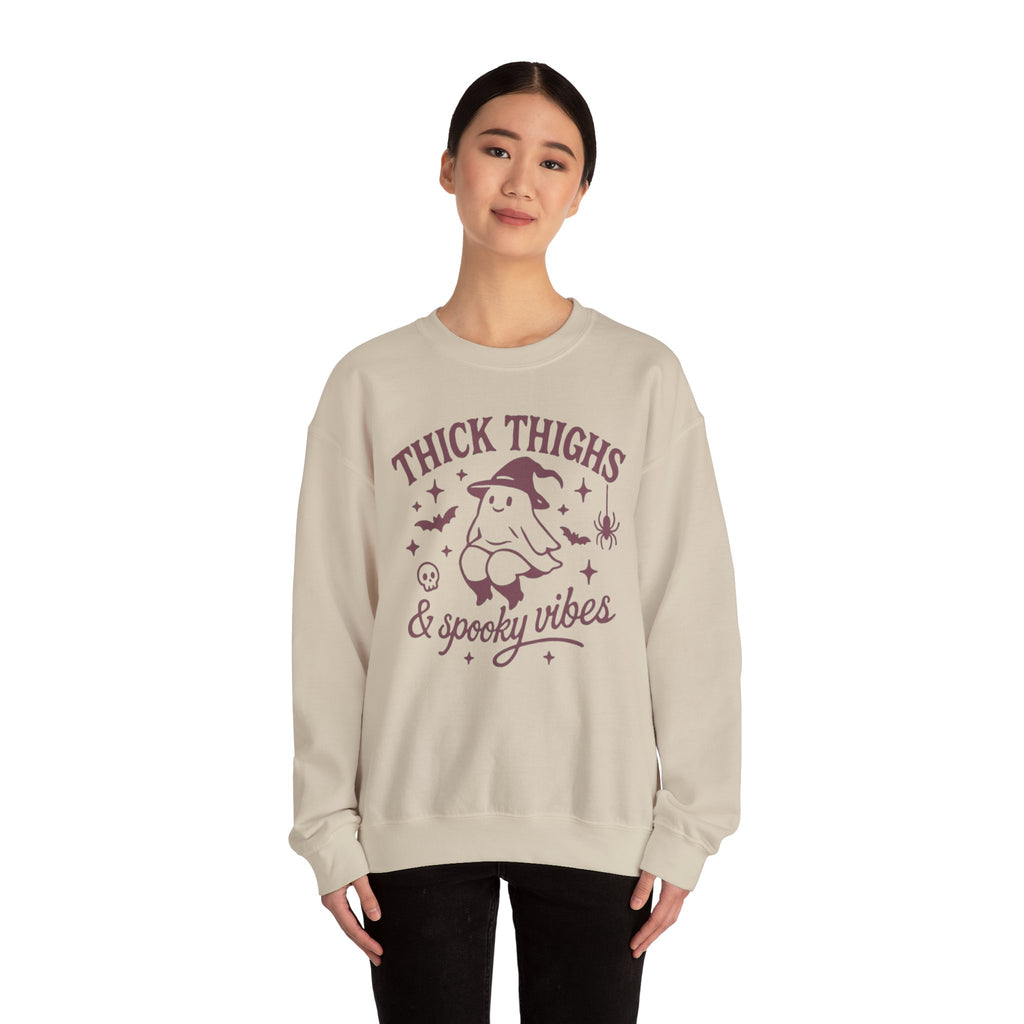 Spooky Vibes Crewneck Sweatshirt, Halloween Sweatshirt, Fall Fashion, Cozy Sweater, Gift for Her, Funny Sweatshirt