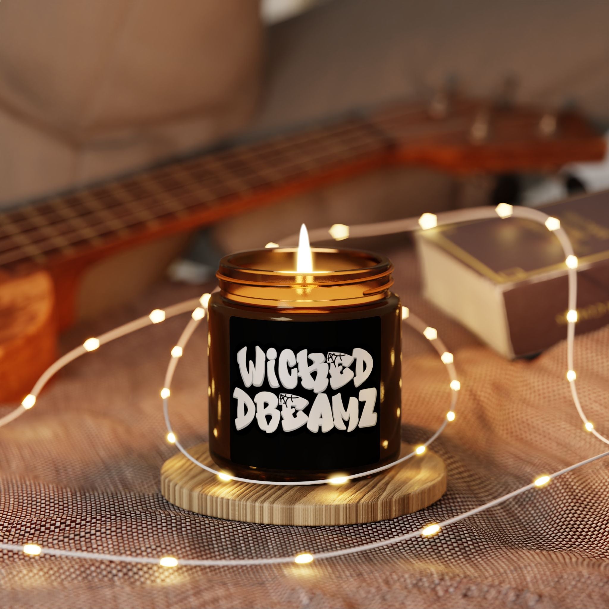 Wicked Dreams Scented Soy Candle - Relaxing Home Decor, Gift for Her, Aromatherapy, Birthday, Self-Care, Ambient Lighting, Black Jar