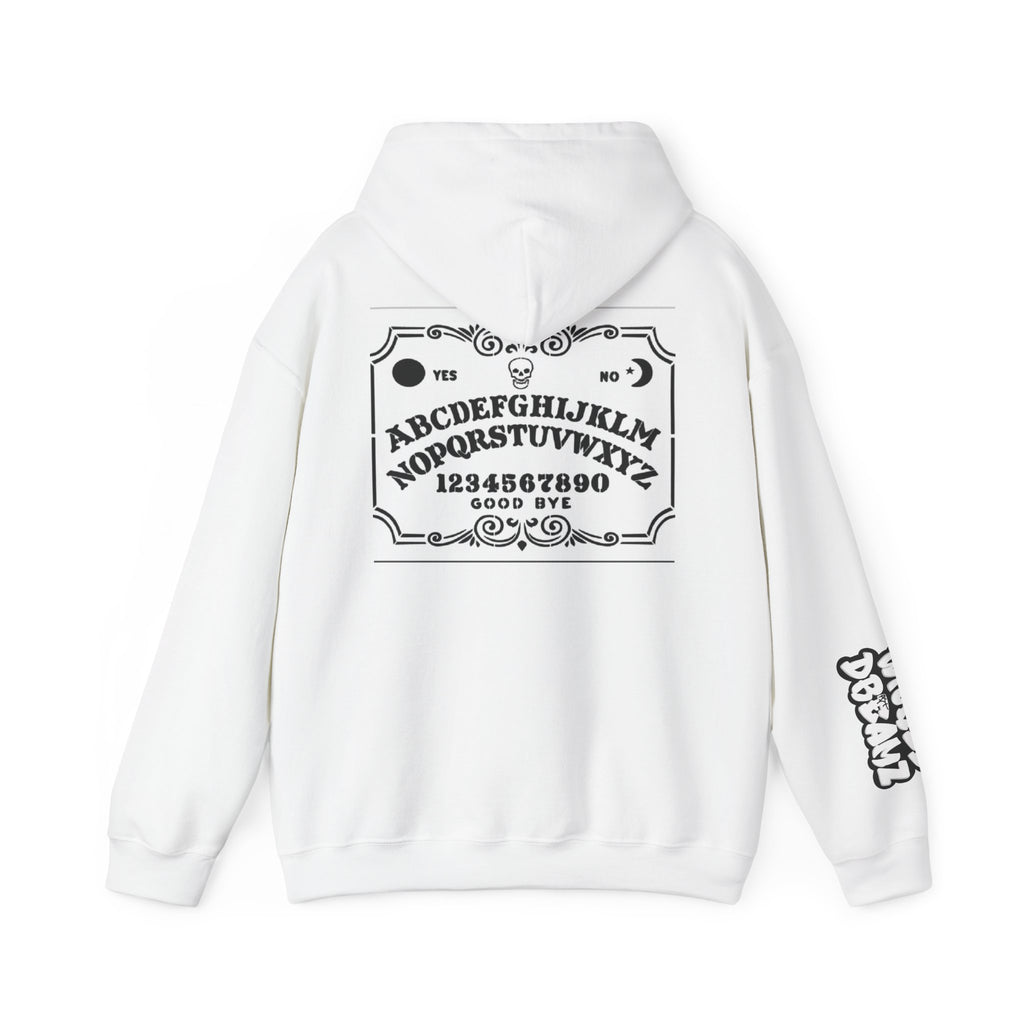 Spooky Ouija Board Hoodie - Unisex Heavy Blend™ Sweatshirt, Cozy Halloween Fashion, Witchy Gift, Causal Layering, Fall Outfit