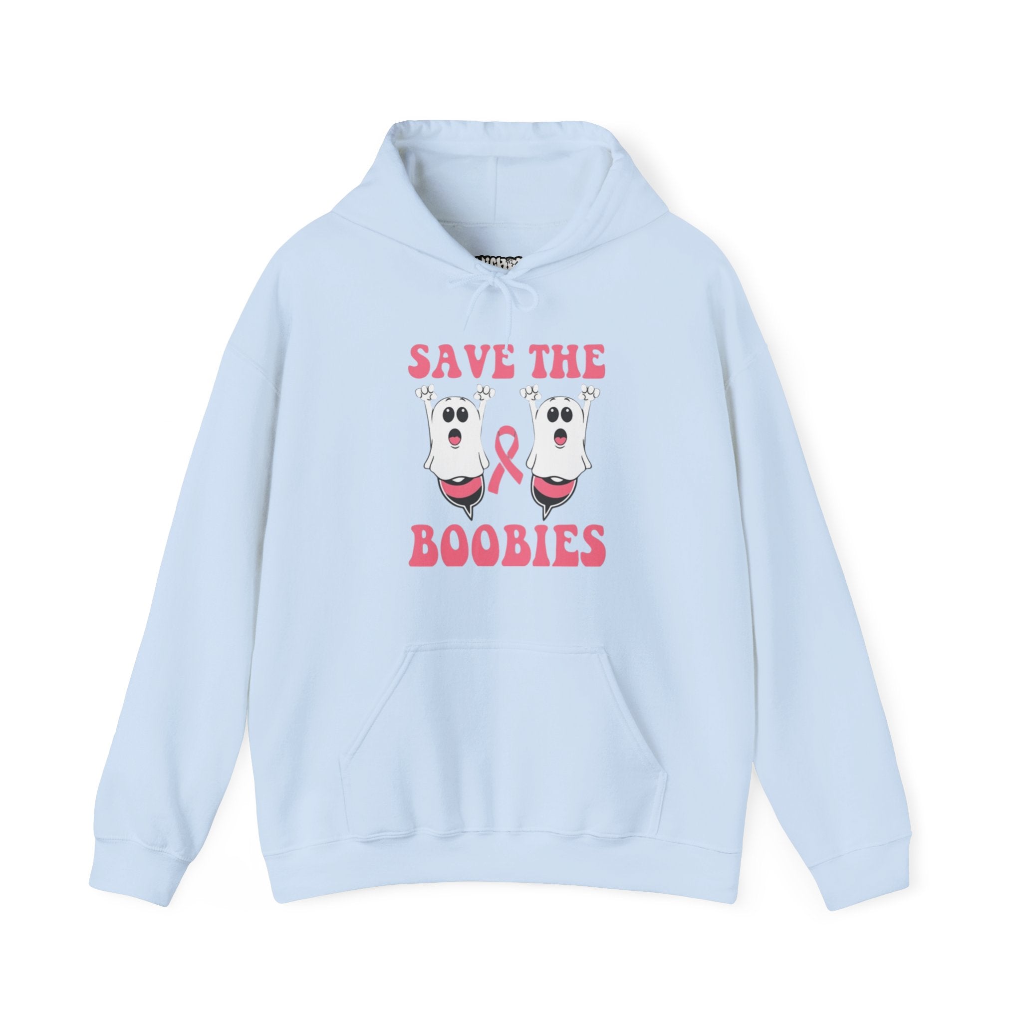 Save the Boobies Hooded Sweatshirt, Unisex Hoodie, Breast Cancer Awareness Sweatshirt, Funny Casual Wear, Gift for Her, Supportive Apparel