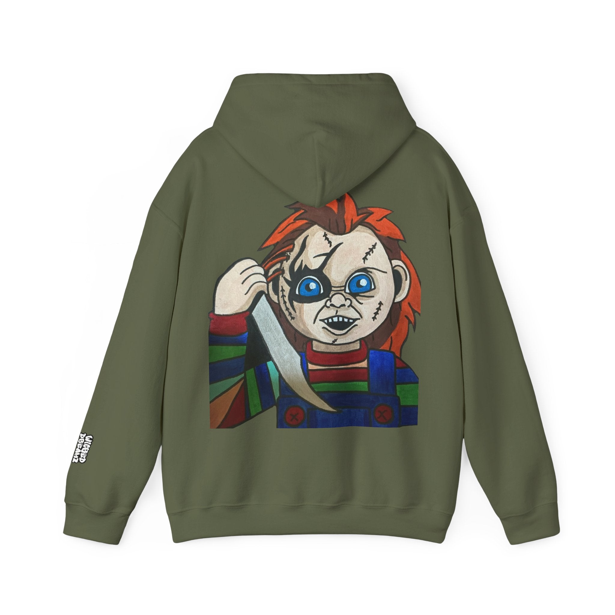 Chucky Graphic Hoodie, Unisex Sweatshirt, Horror Movie Apparel, Gift for Horror Fans, Spooky Season Fashion