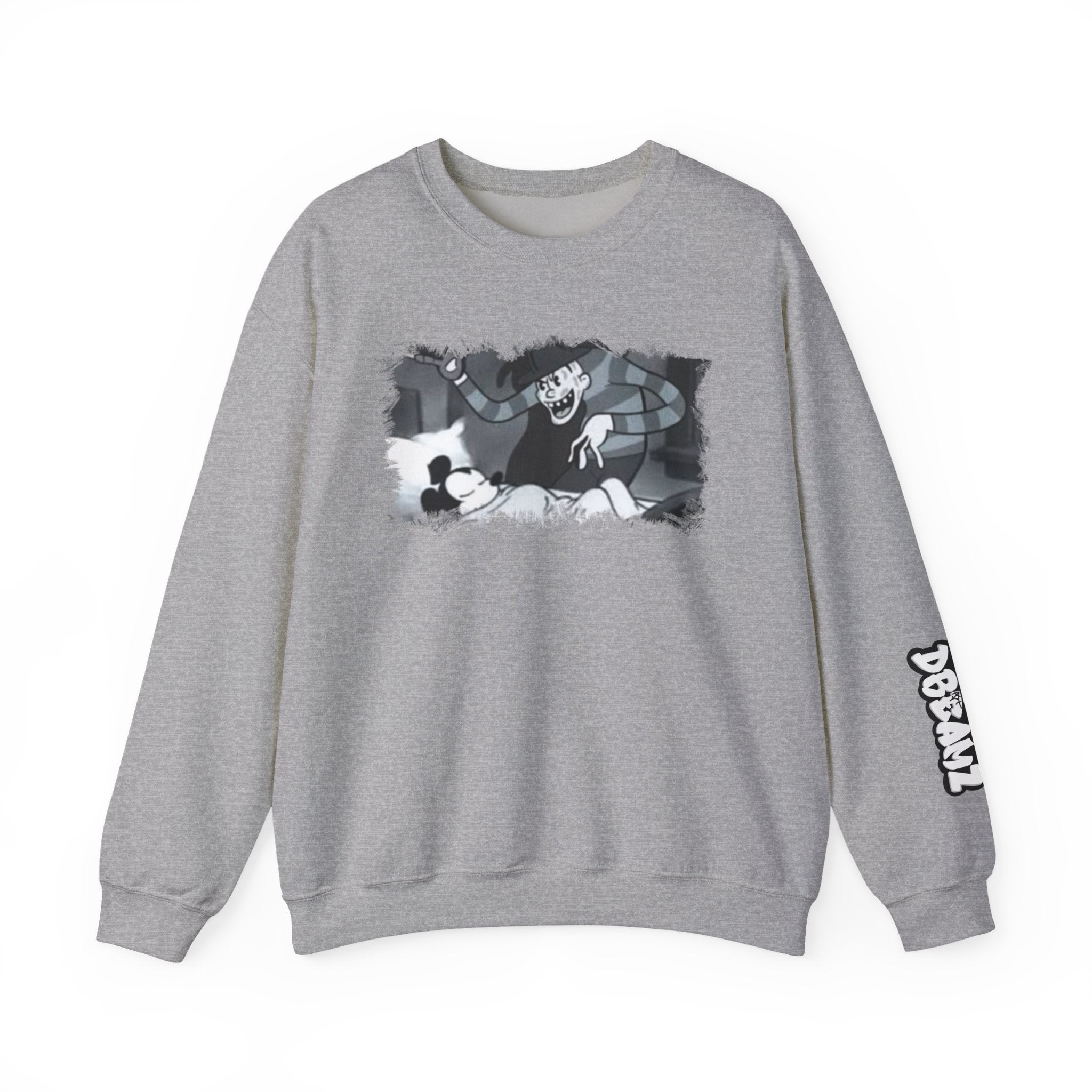 Vintage Cartoon-Inspired Unisex Crewneck Sweatshirt, Cozy Gift for Friends, Relaxed Style, Perfect for Casual Outings, Cartoon Lover Apparel