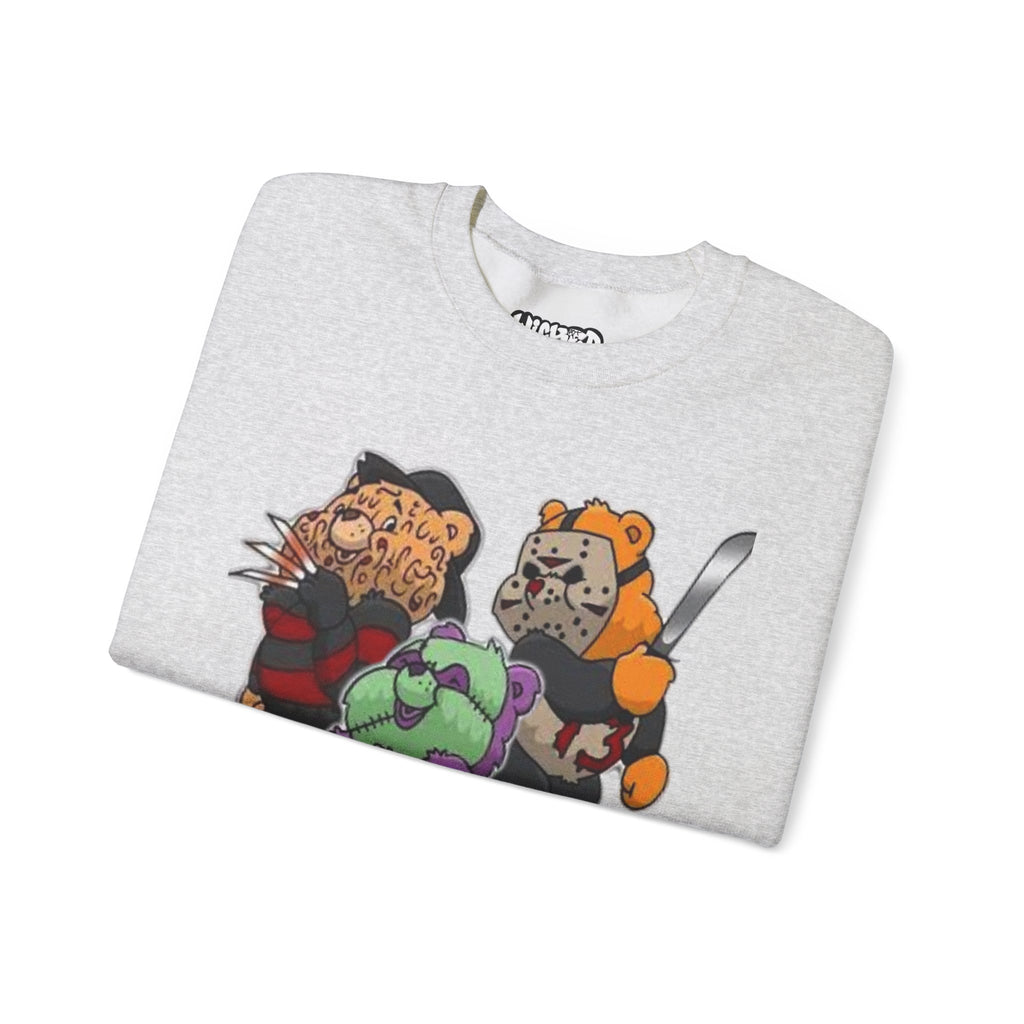 Scare bears Crewneck Sweatshirt, Fun Casualwear, Fall Fashion, Gift for Horror Fans, Cozy and Unique