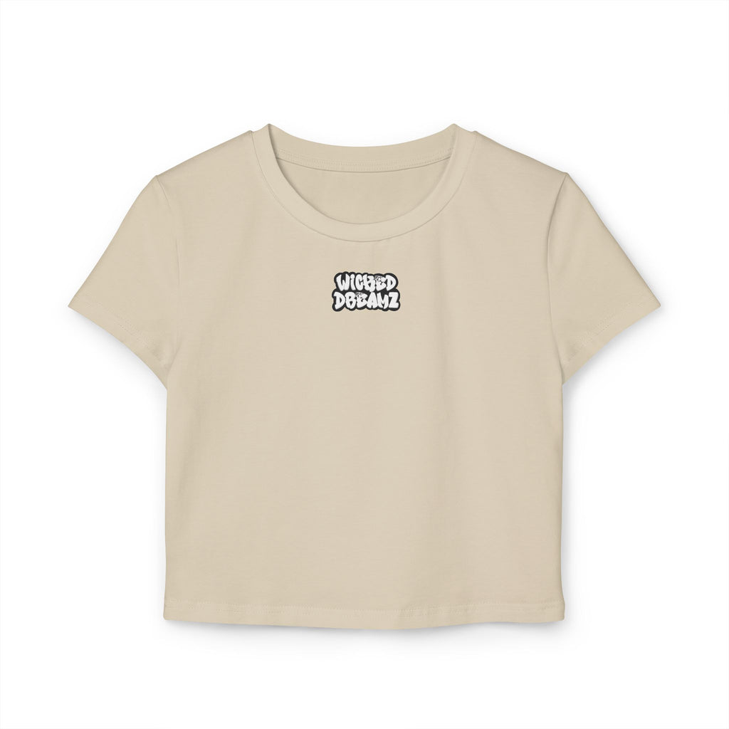 Wicked Dreams Women's Baby Tee, Cute Graphic Crop Top, Casual Summer Shirt, Gift for Her, Trendy Weekend Wear